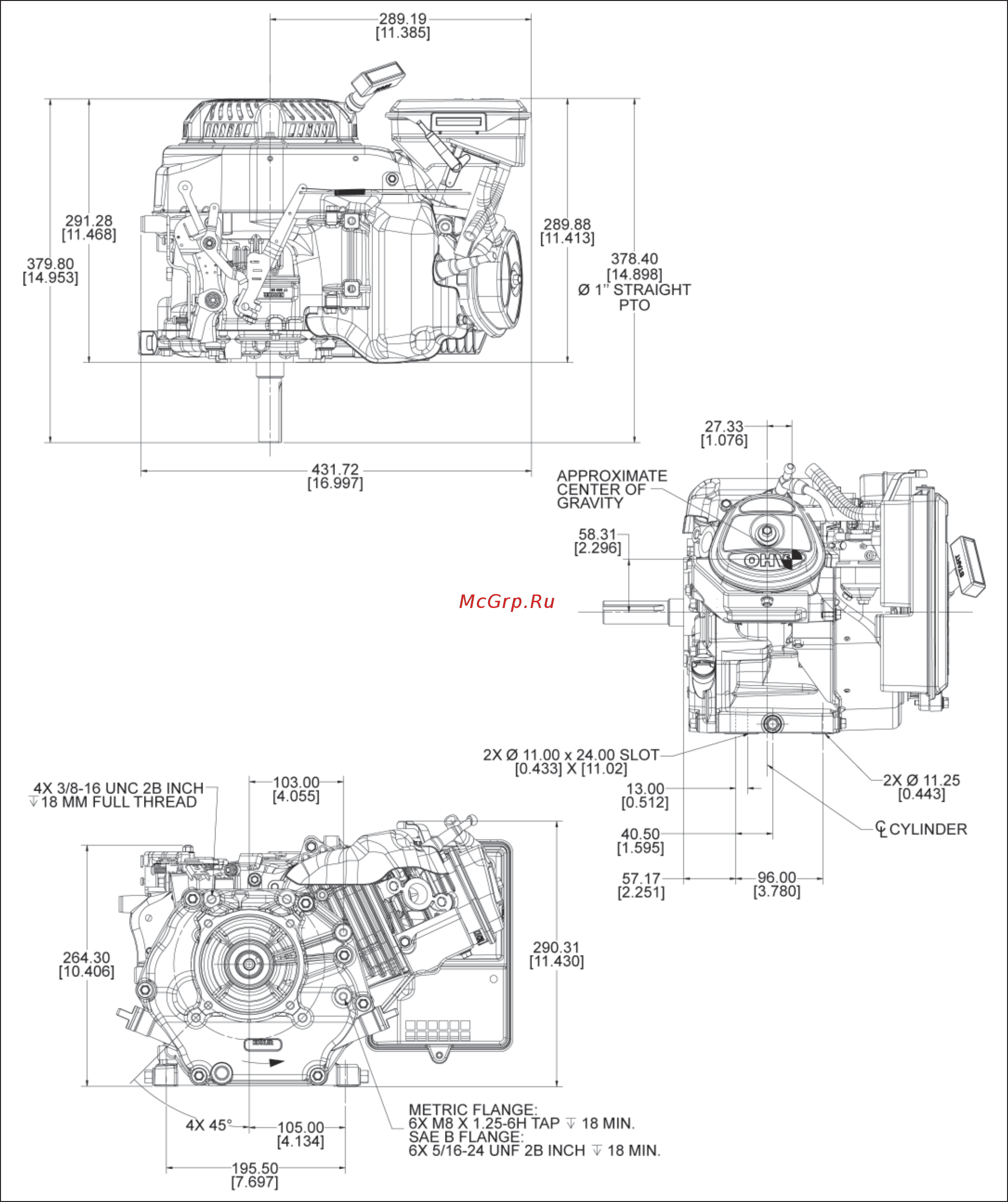 Kohler Command PRO CH270 [8/100] Speciﬁ cations