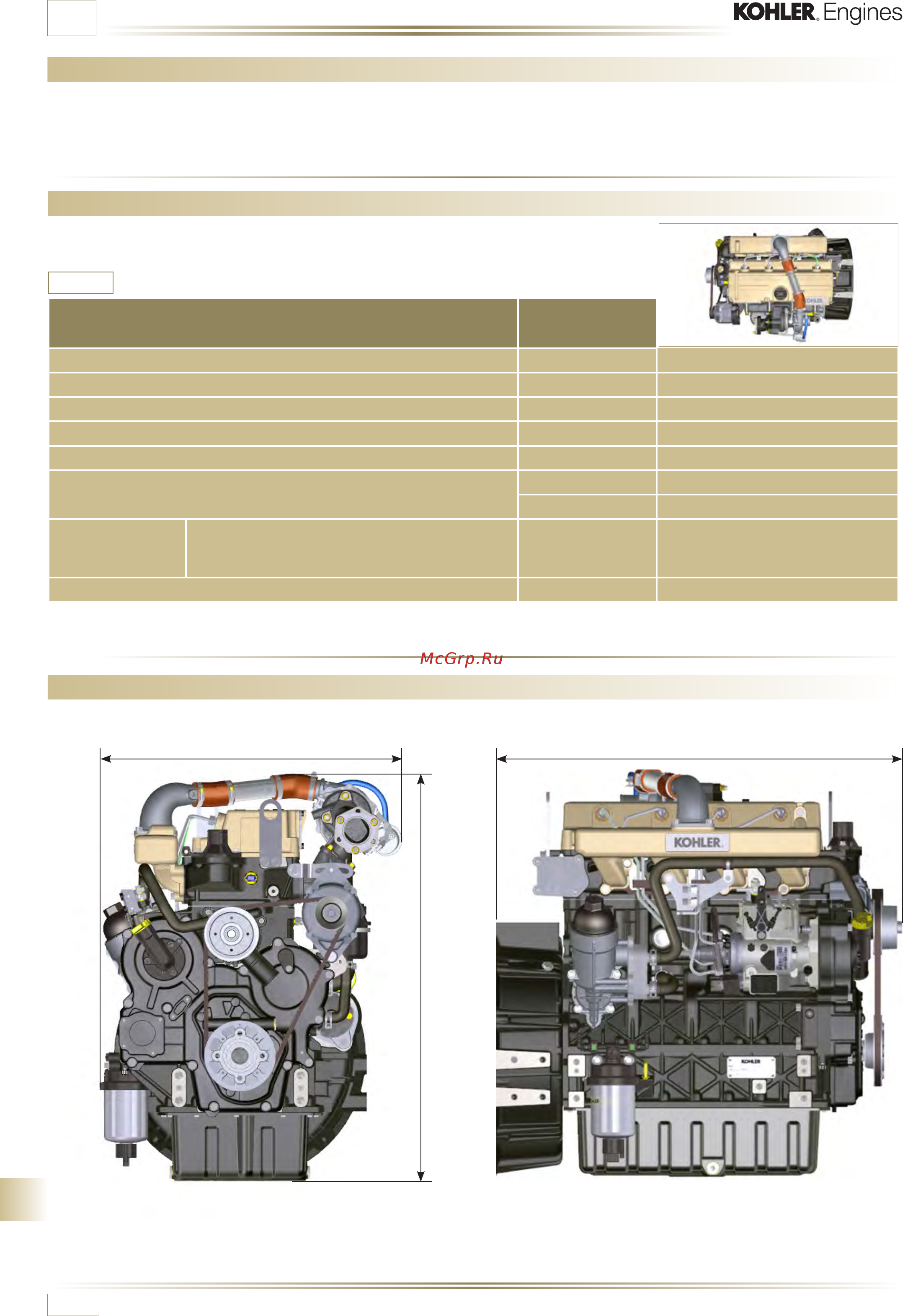 Kohler KDI2504TM [10/40] Technical information