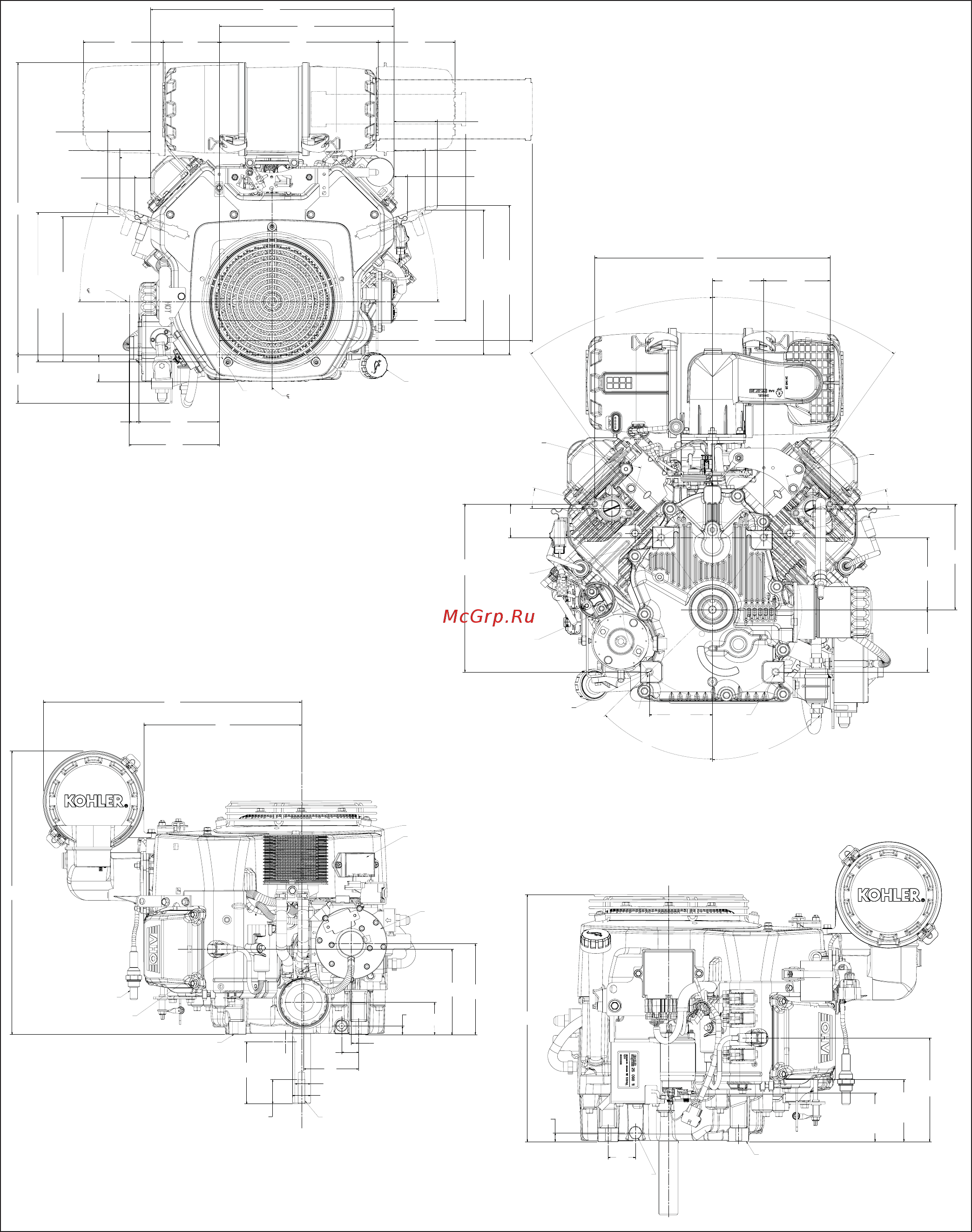 Kohler Command PRO EFI propane PCV680 [5/96] 8 6 66 92 8 3 25 exhaust port 1