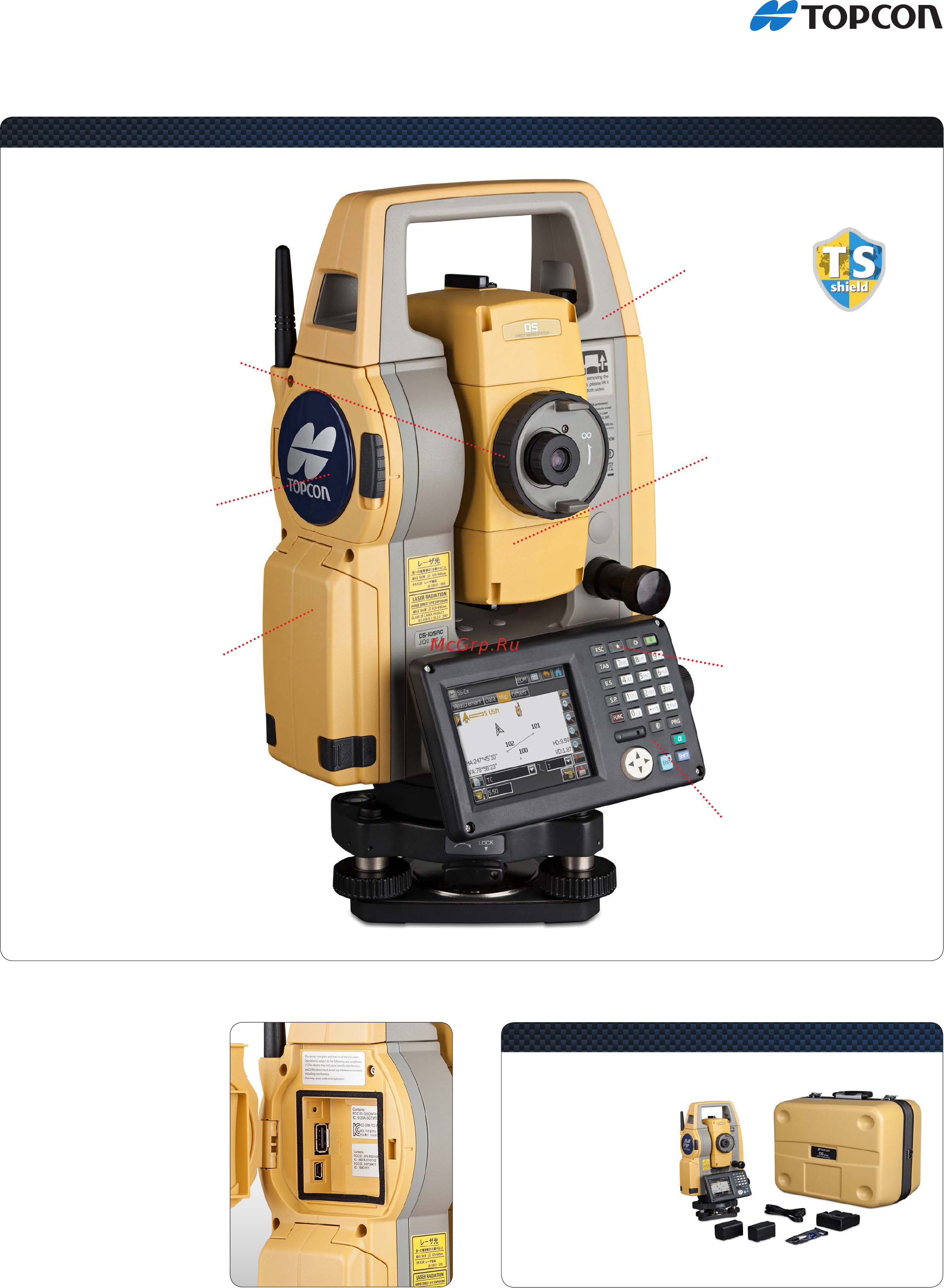 Topcon DS-101 [3/4] Kit components