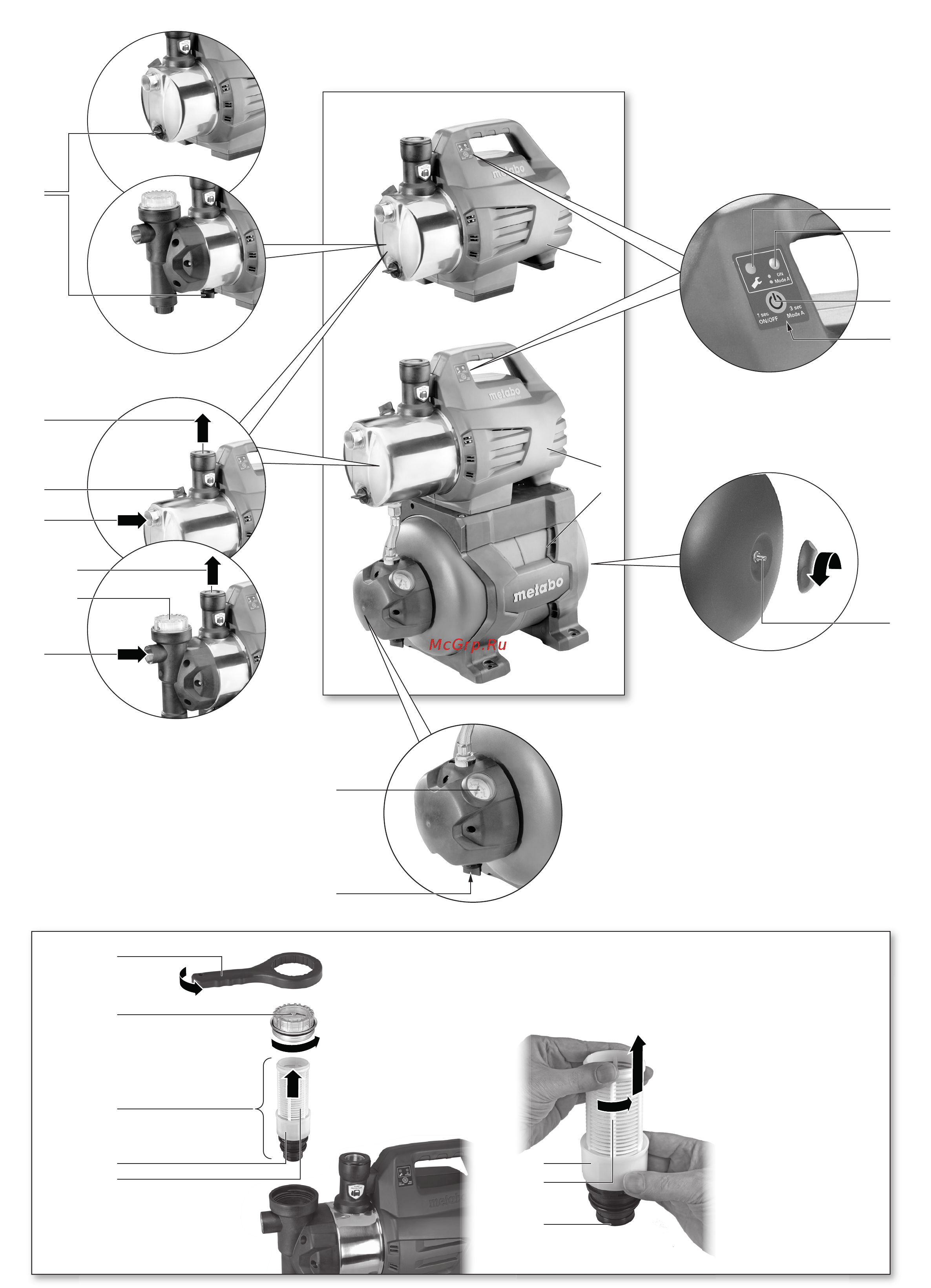 Metabo HWW 6000/25 Inox (600975000) Инструкция по эксплуатации онлайн [2/68] 513859