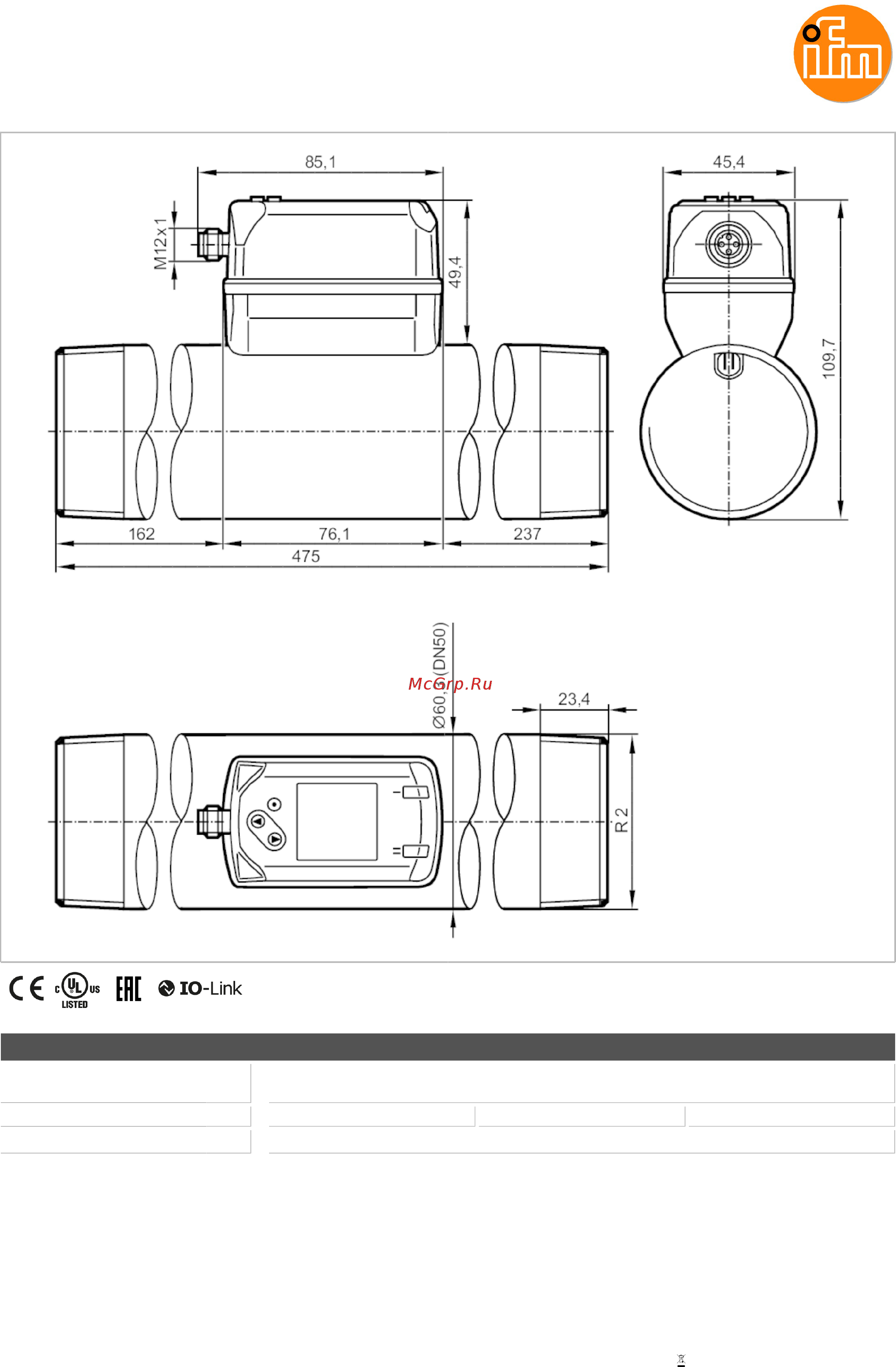 ifm SD2500 Техническое описание онлайн