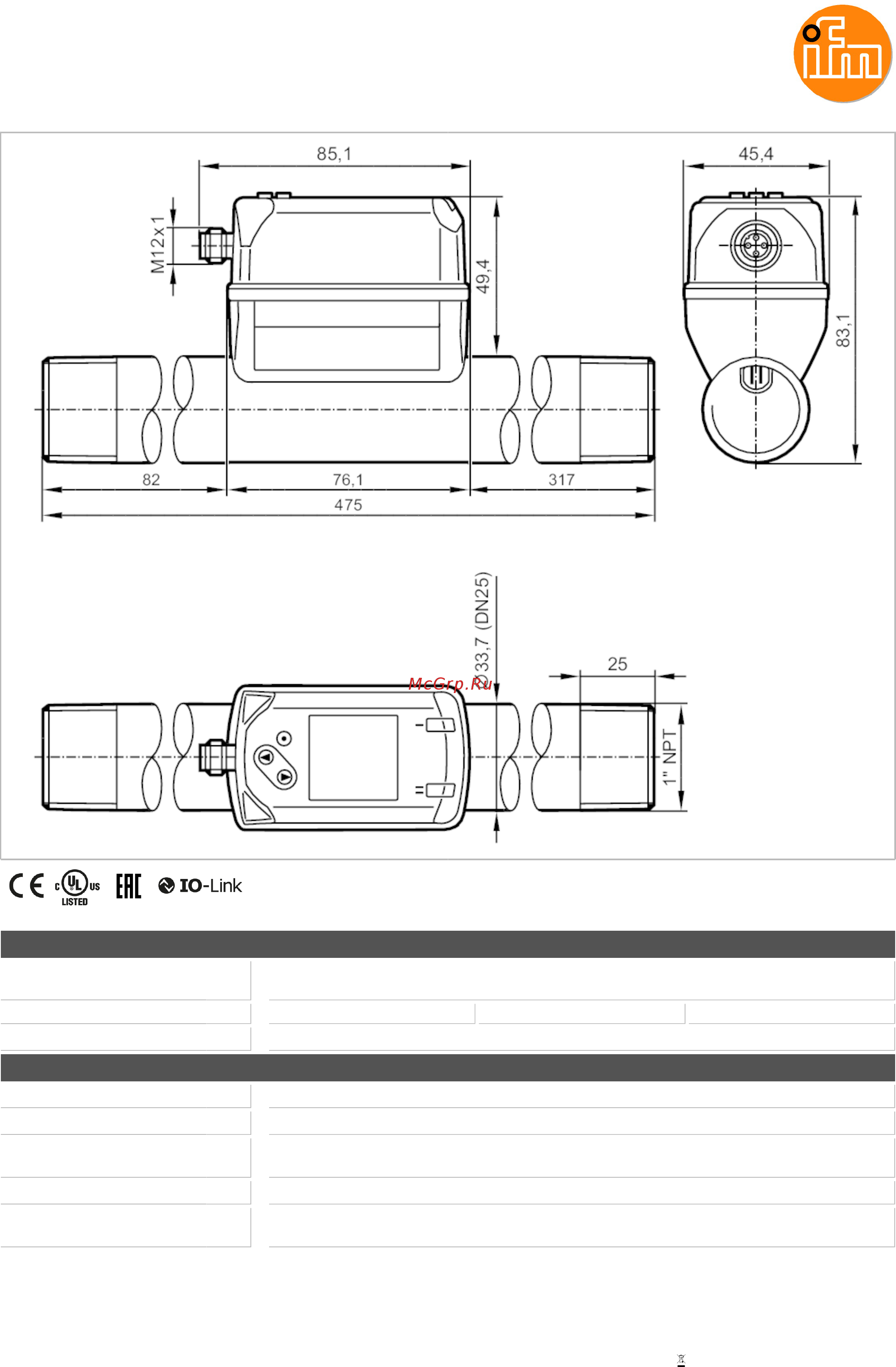 ifm SD8501 Техническое описание онлайн