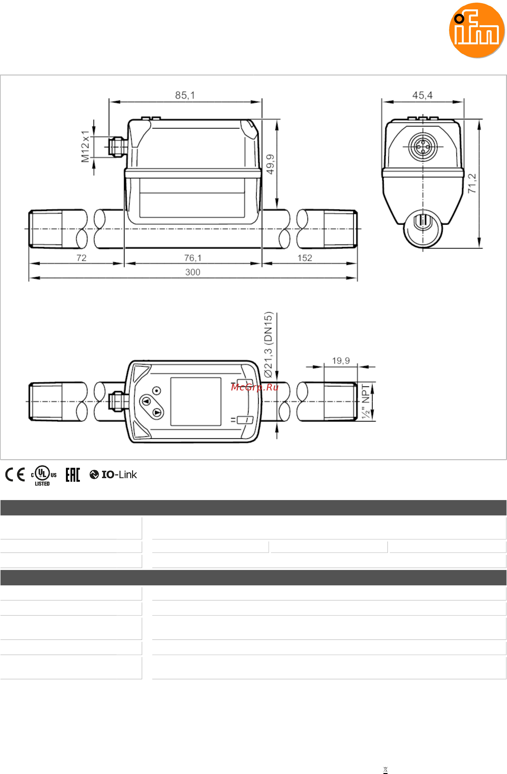 ifm SD6601 Техническое описание онлайн