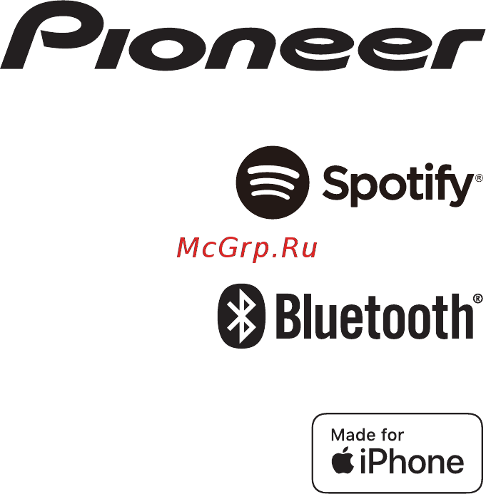 Pioneer MVH-S620BT Инструкция по эксплуатации онлайн