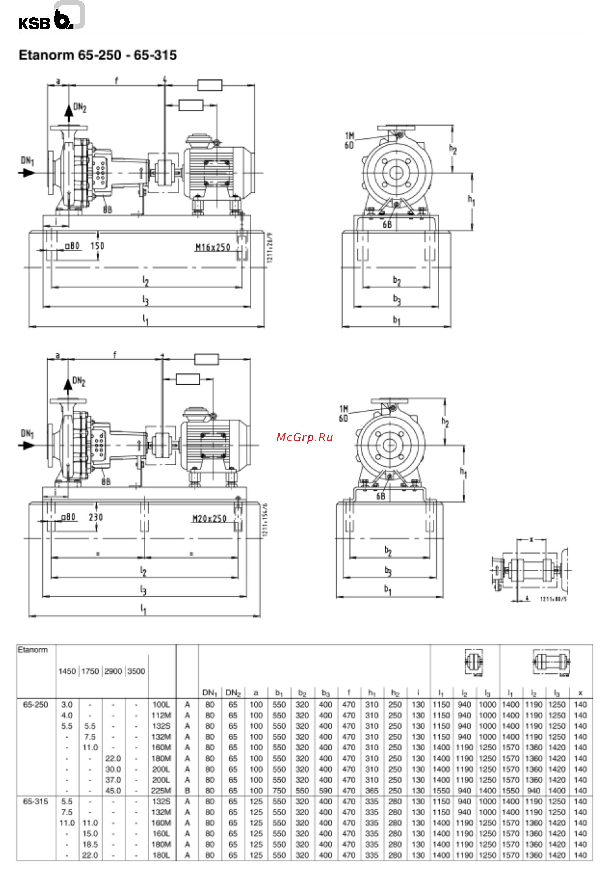 KSB Etanorm ETN 050-032-200.1 [13/28] Etanorm 65 250 65 315