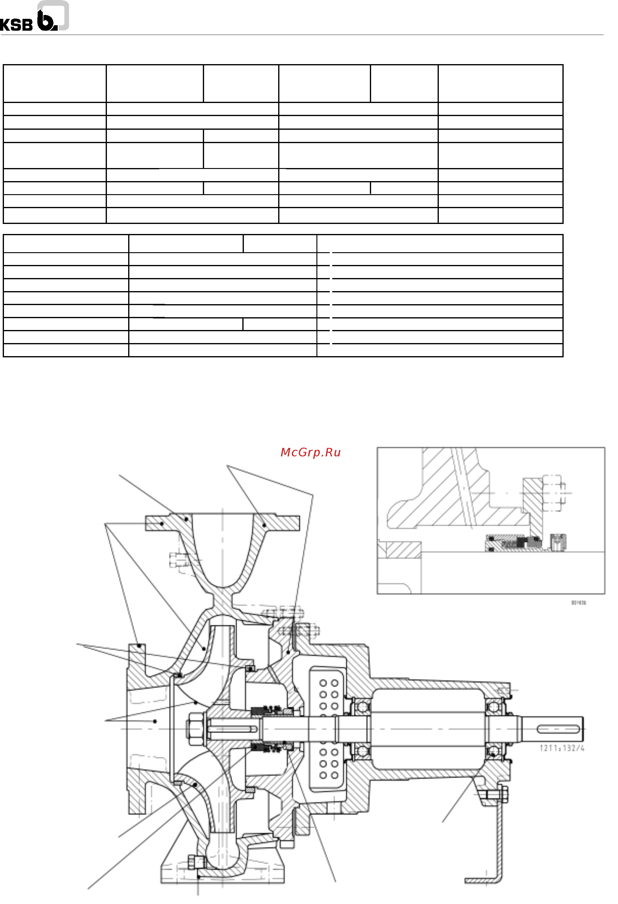 KSB Etanorm ETN 065-040-250 [4/28] Материал
