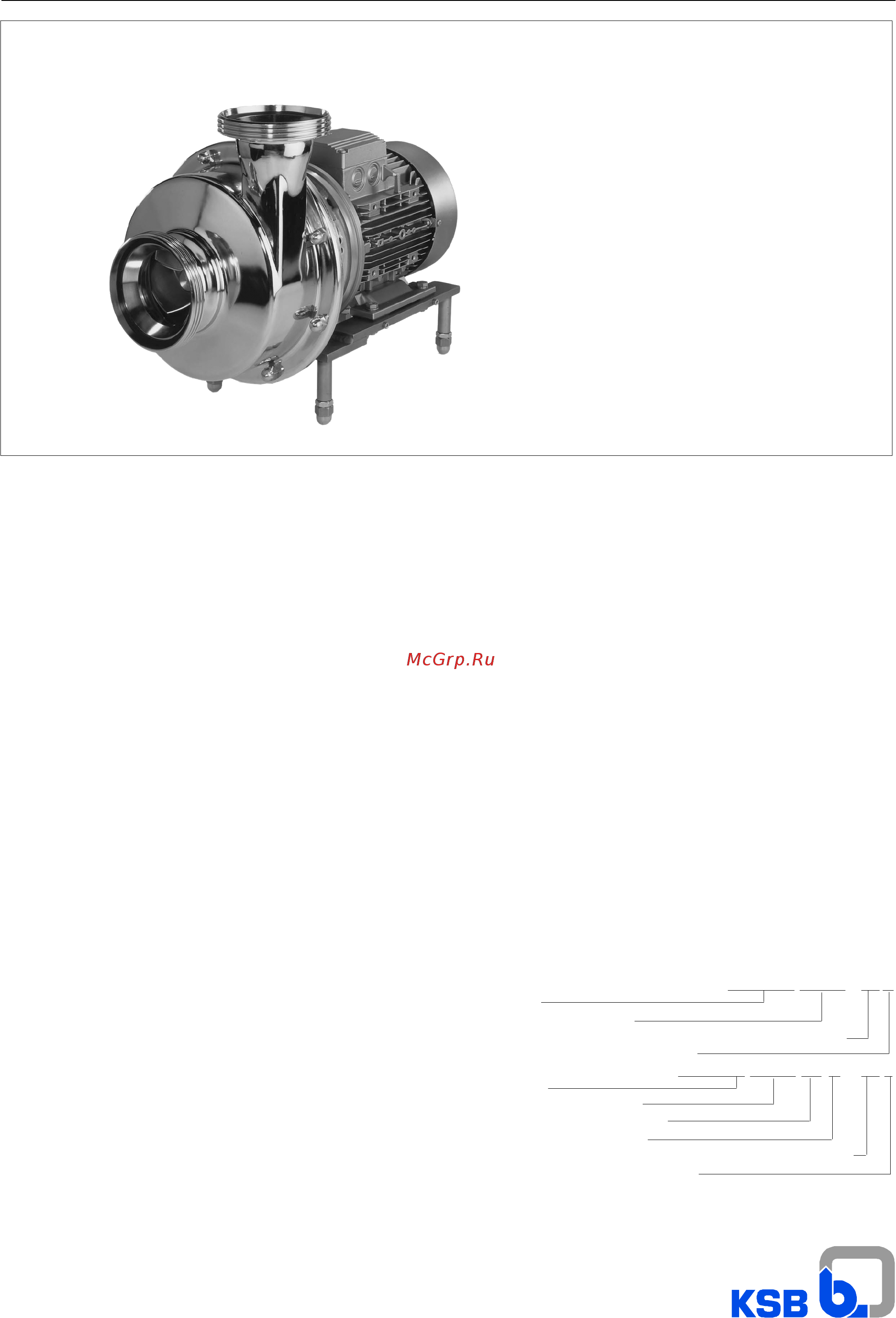 KSB Vitachrom 65-160/224 100La Технические данные онлайн