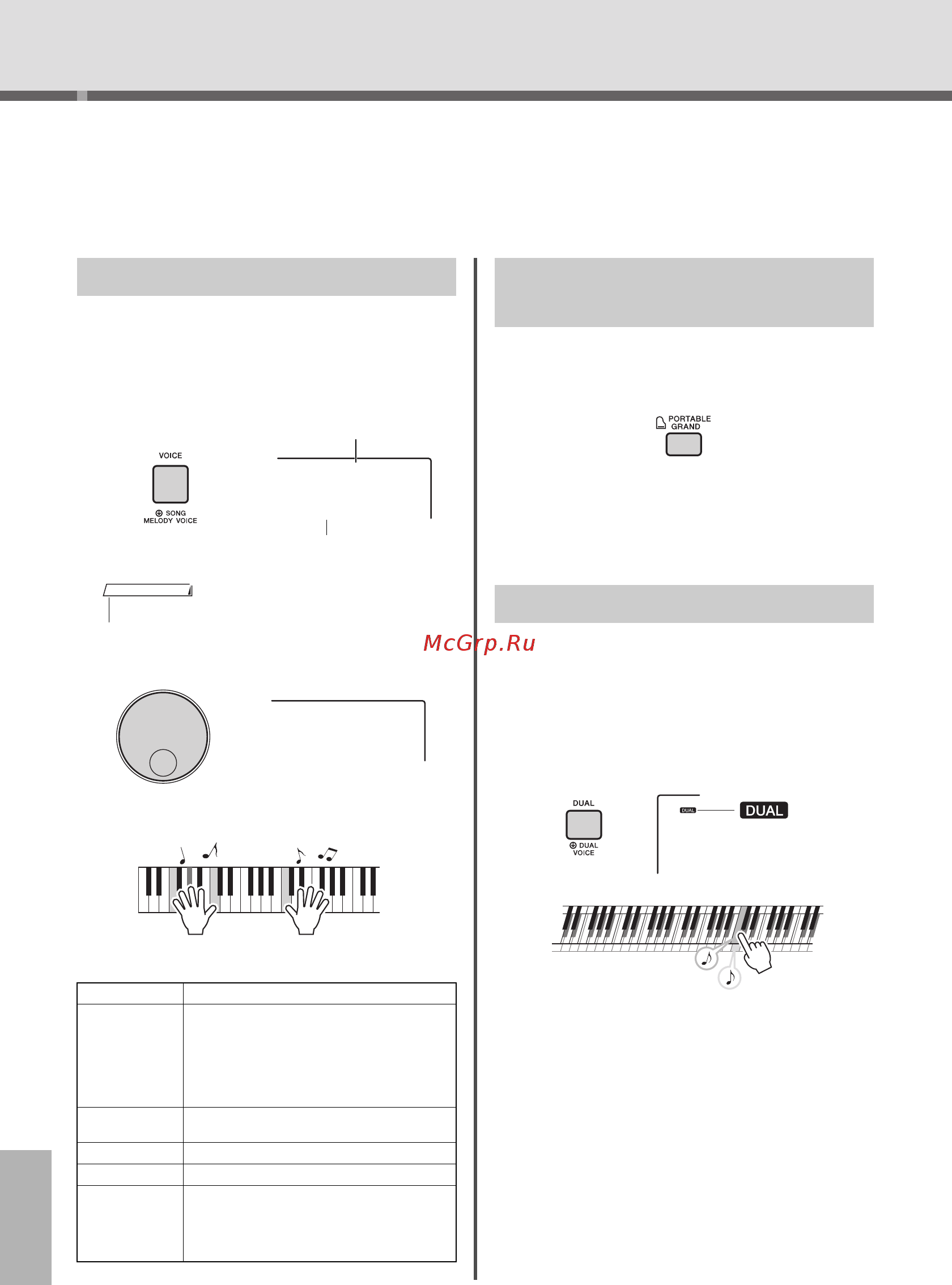 Yamaha PSR-E463 [20/84] Два тембра звучат одновременно