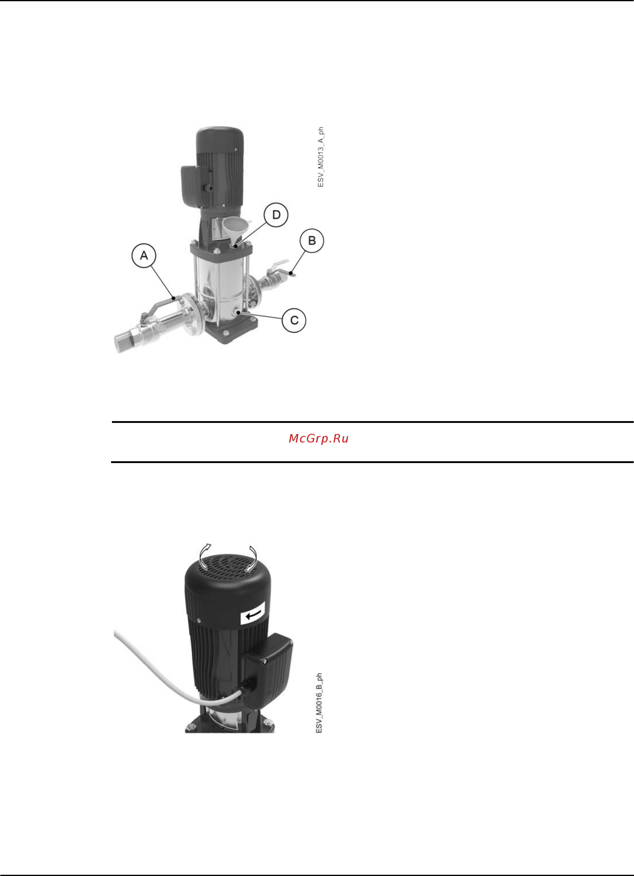 Lowara 1SV 07R003 1015L0063 [33/56] Проверка направления вращения трехфазные двигатели