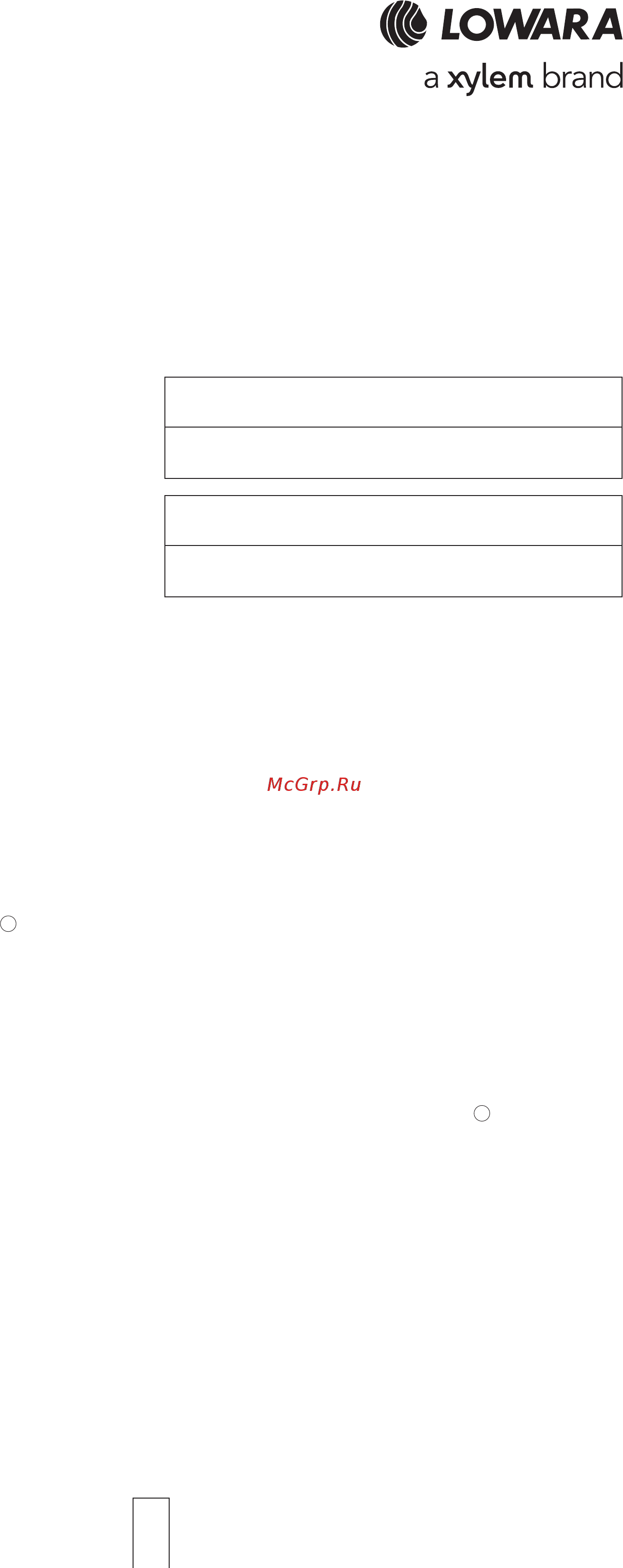 Lowara 1SV 32R022 1015L0313 [64/72] Technical appendix