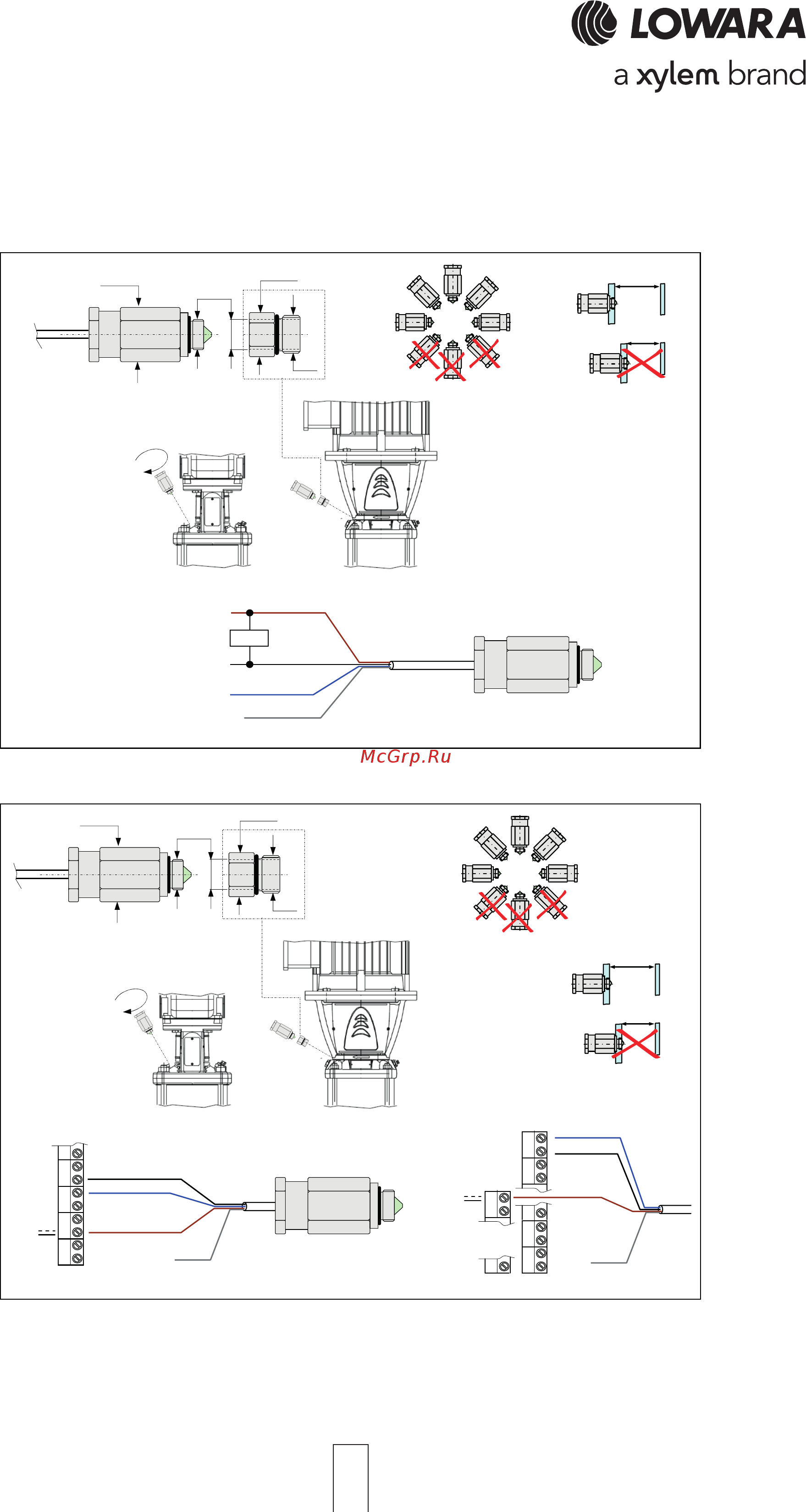 Lowara 22SV 01F011 1015L1611 [57/72] Wiring diagram