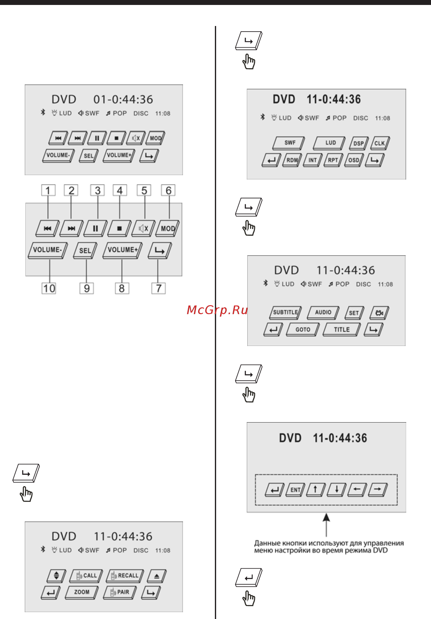 Mystery MMD-4503BS [22/47] Управление воспроизведением dvd vcd cd mp3