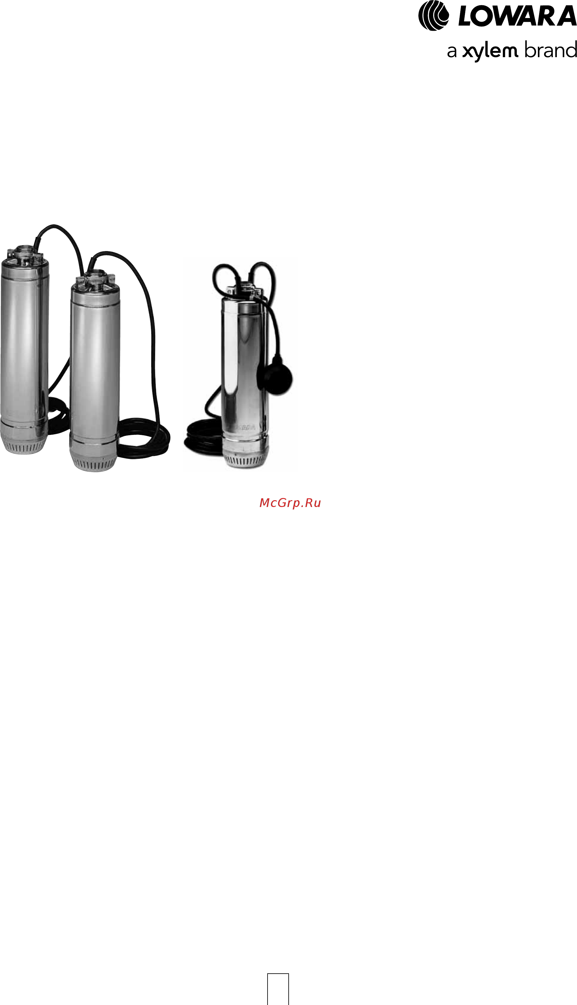 Lowara e-GS 12GS30T/B-L4C [5/92] Погружные насосы