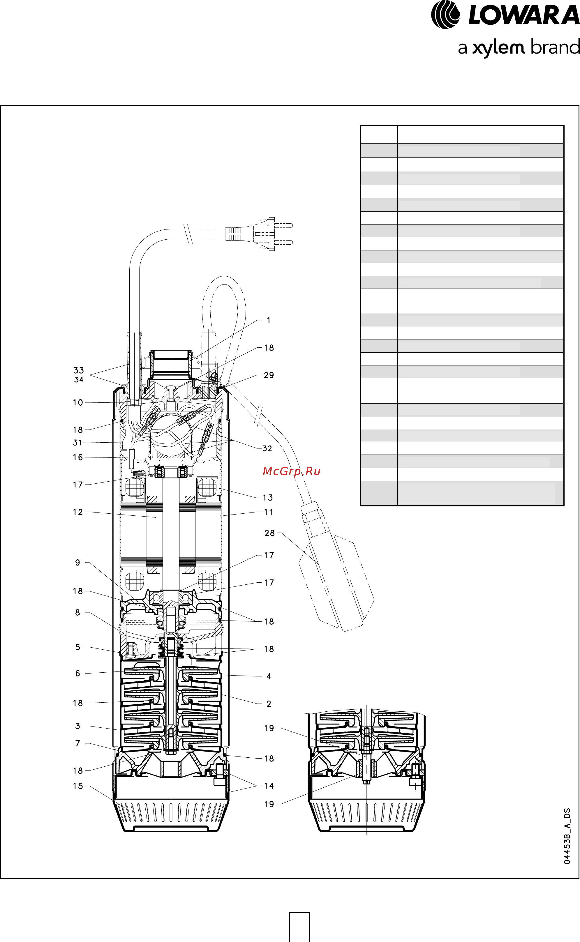 Lowara e-GS 12GS30T/B-L4C [6/92] Комплект втулок