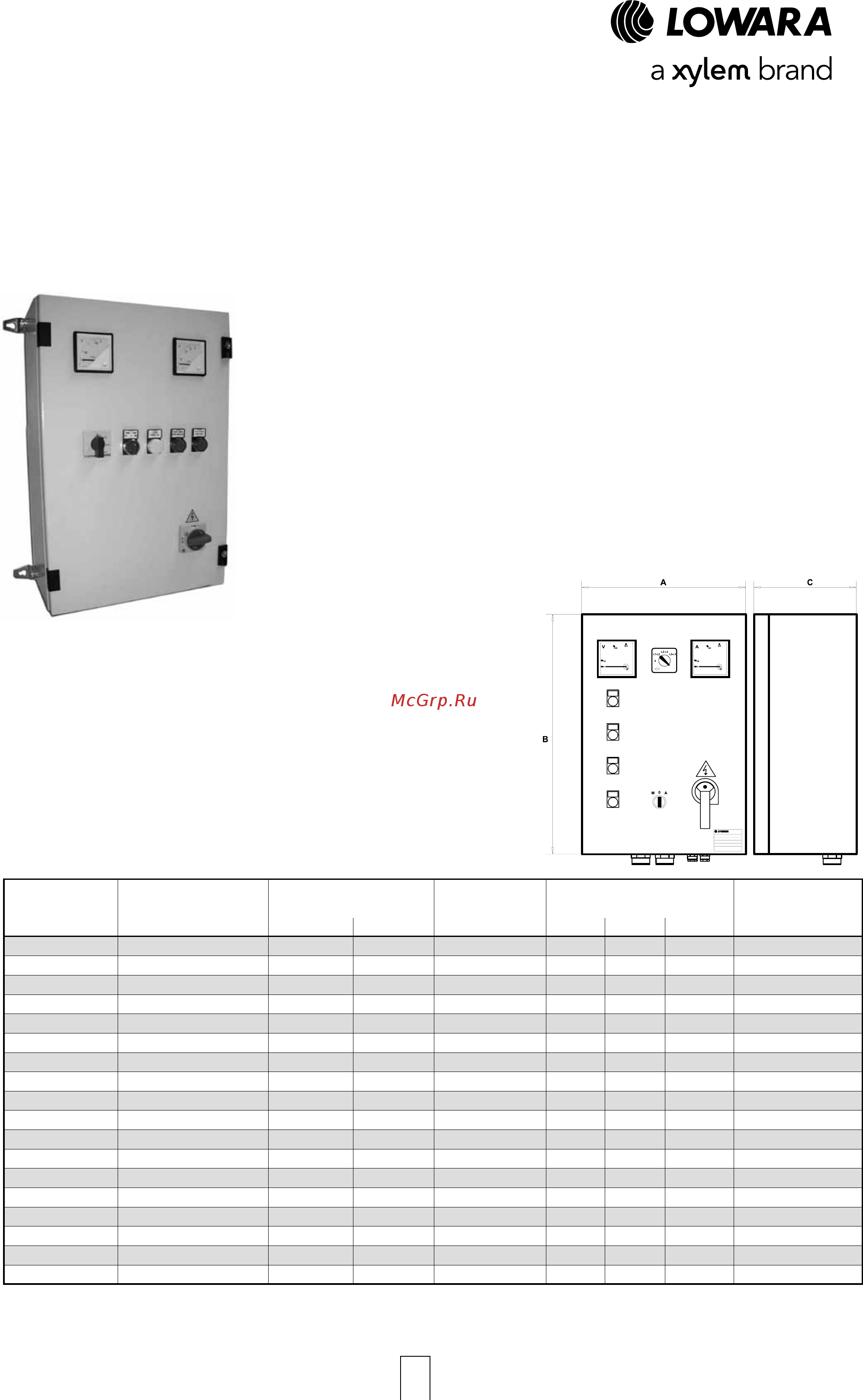 Lowara e-GS 12GS30T/B-L4C [61/92] Серия q3a