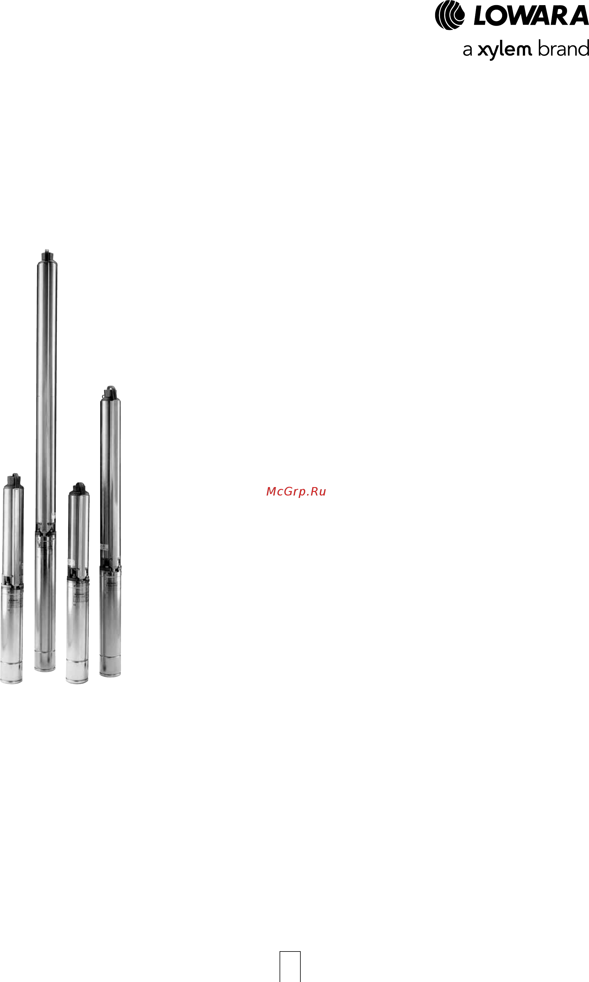 Lowara e-GS 12GSL40T/B-L4C [4/47] E gs series submersible pumps