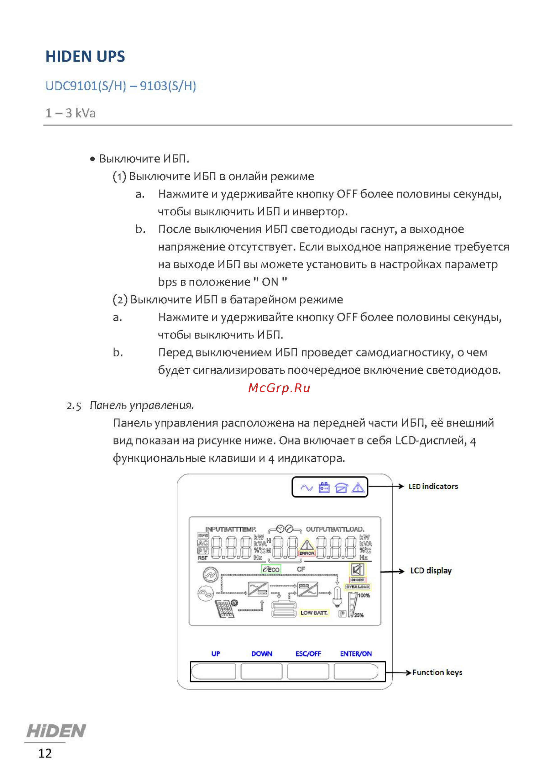 Hiden UDC9101S [12/29] Hiden udc9101 9103_страница_12