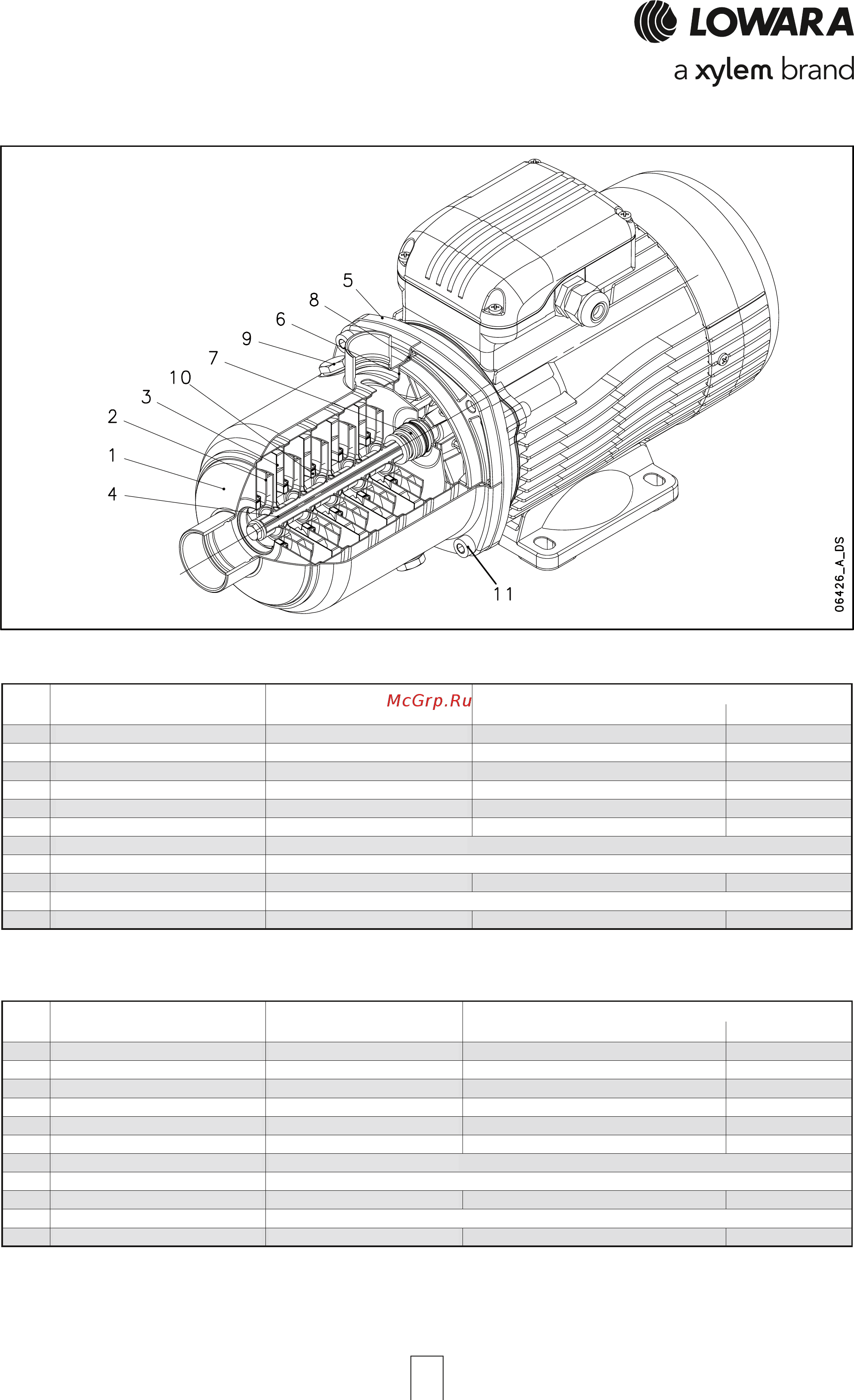 Lowara e-HM 5HM02P05M [14/84] Монолитный корпус