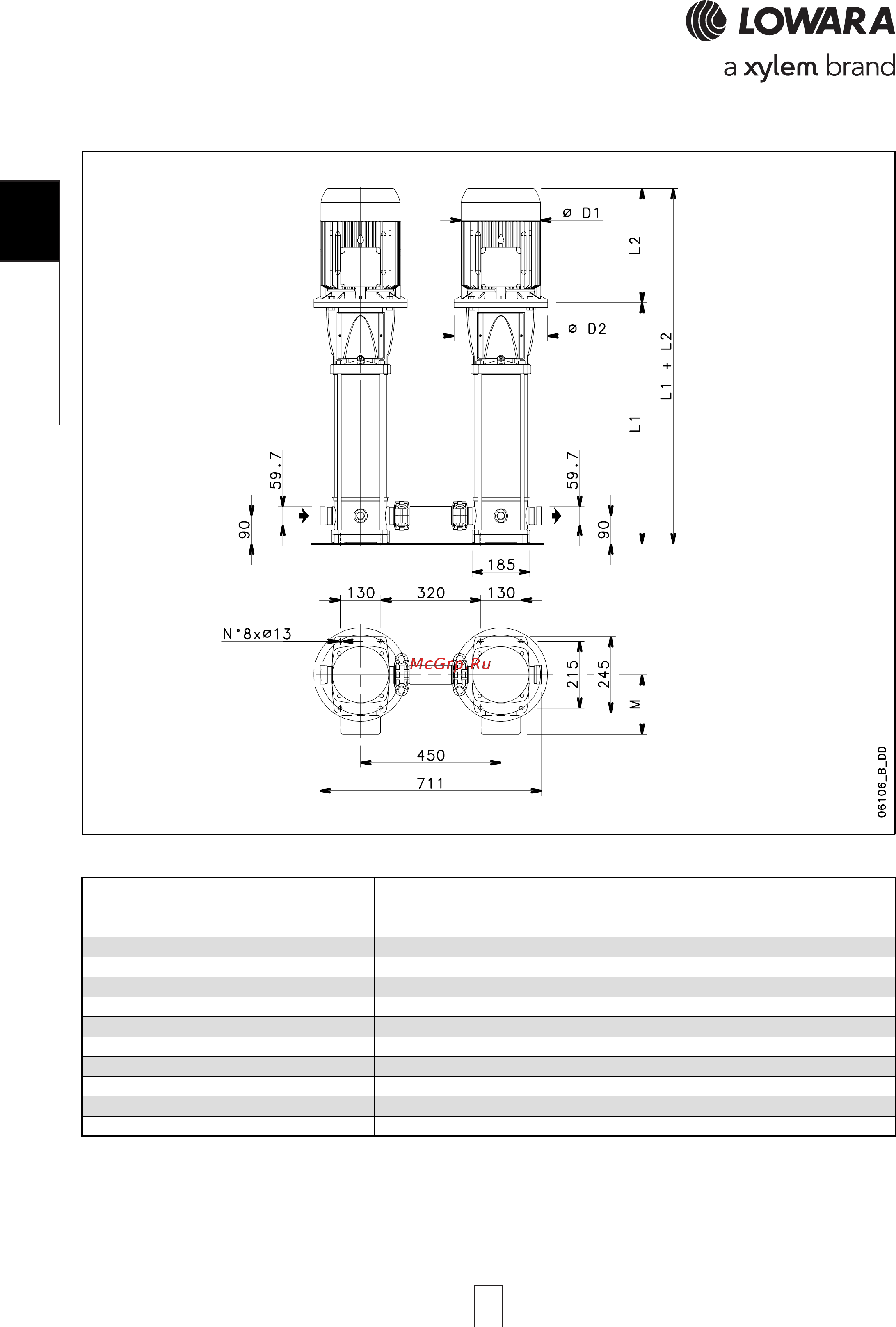 Lowara e-SV 33SV11/2AGL300T [50/264] Sv 15sv 15sv 15sv 15sv p series high pres p series high pres p series high pres p series high pres p series high pressure sure sure sure sure dimensions and weights a dimensions and weights a dimensions and weights a dimensions and weights a dimensions and weights at 60 hz 2 pole t 60 hz 2 pole t 60 hz 2 pole t 60 hz 2 pole t 60 hz 2 pole