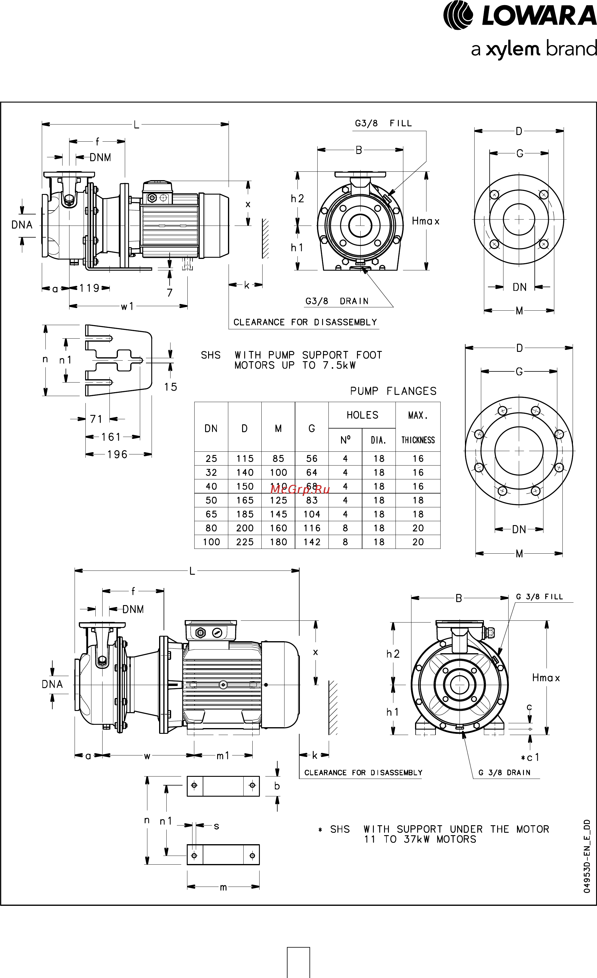 Lowara ESHE 32-250/07/X45RSNA Технические характеристики онлайн [84/120] 491804