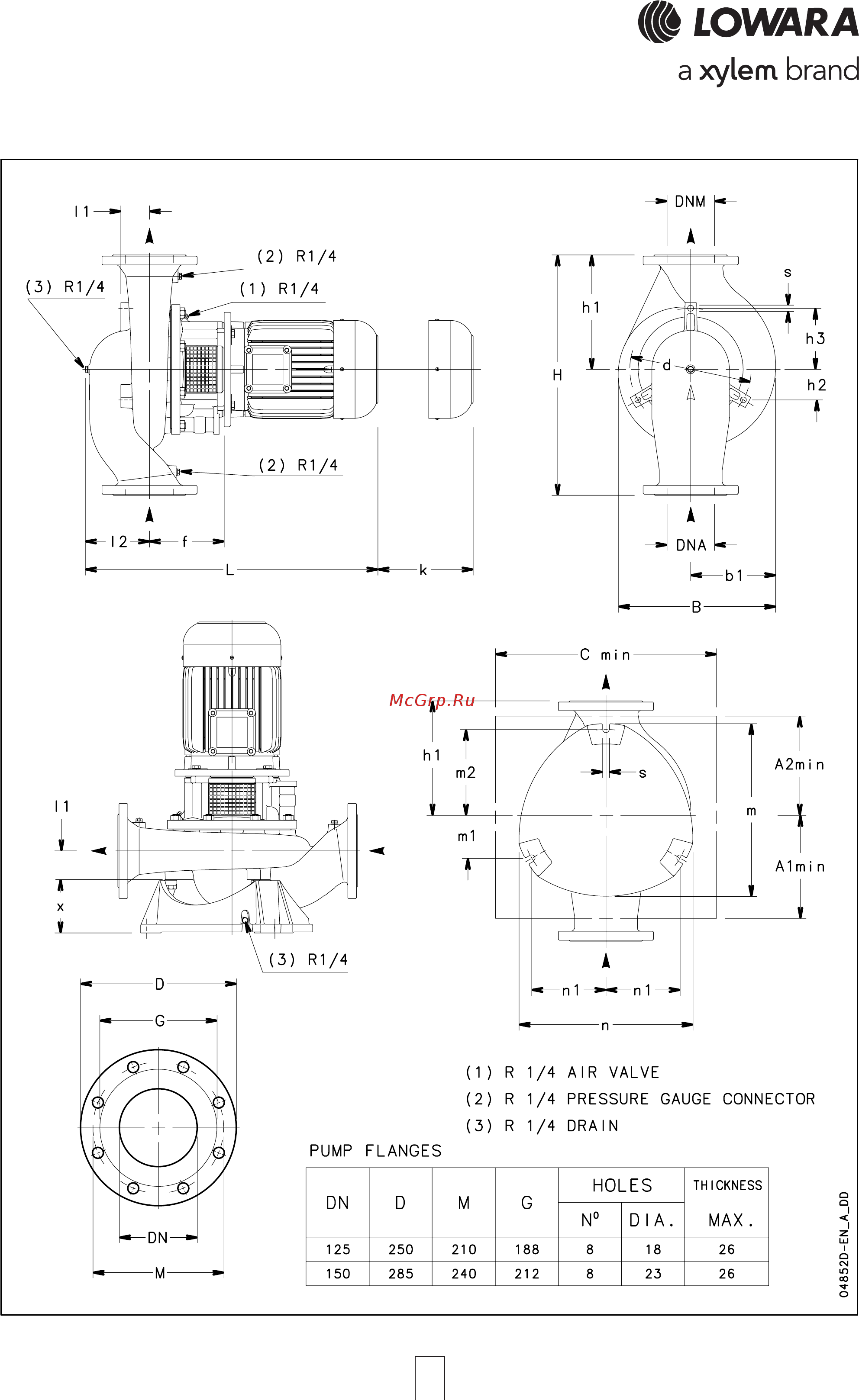 Lowara FC E4 50-200/07/A Технические характеристики онлайн [106/132] 492152