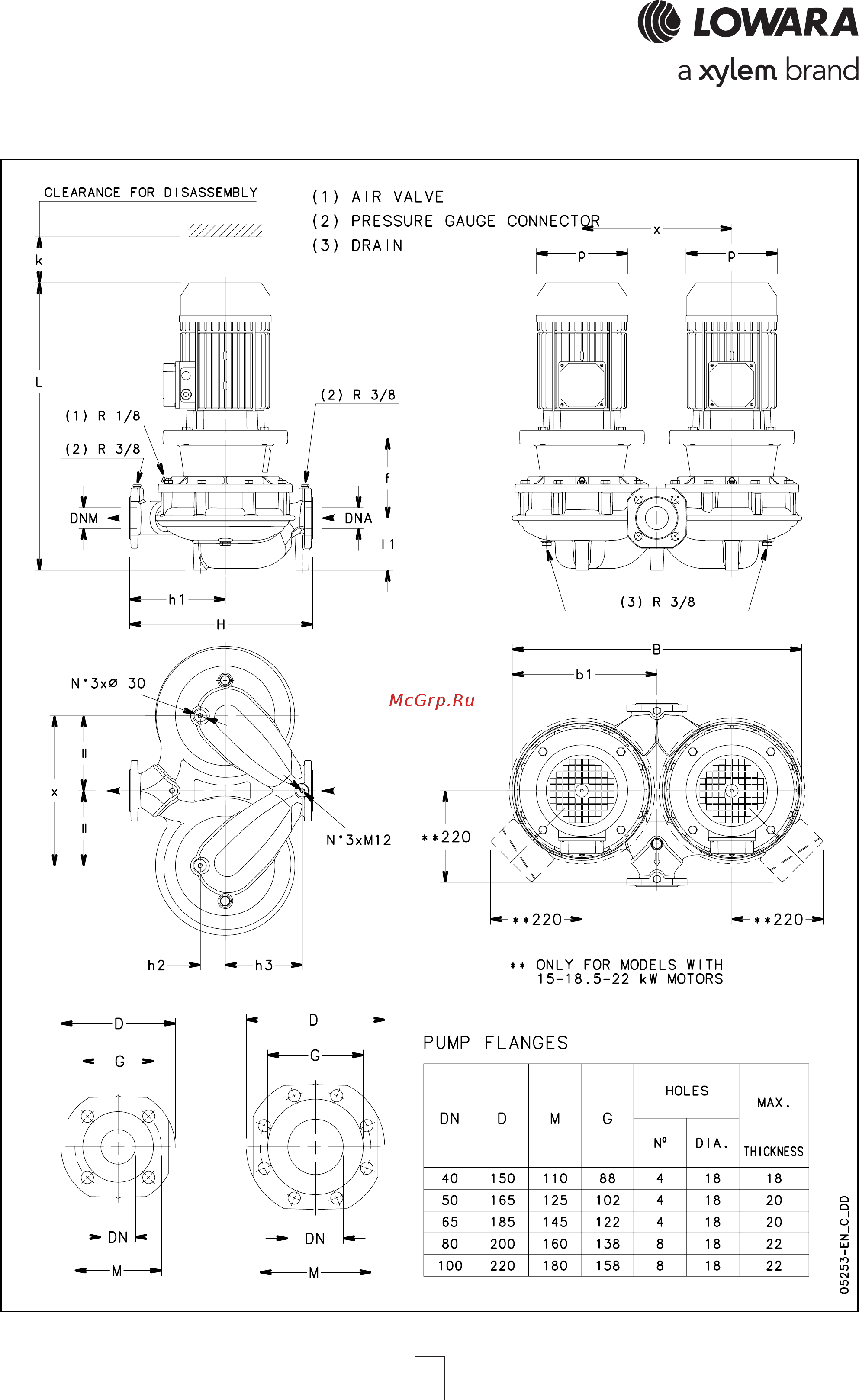 Lowara FC S 50-160/22 Технические характеристики онлайн [112/132] 492193