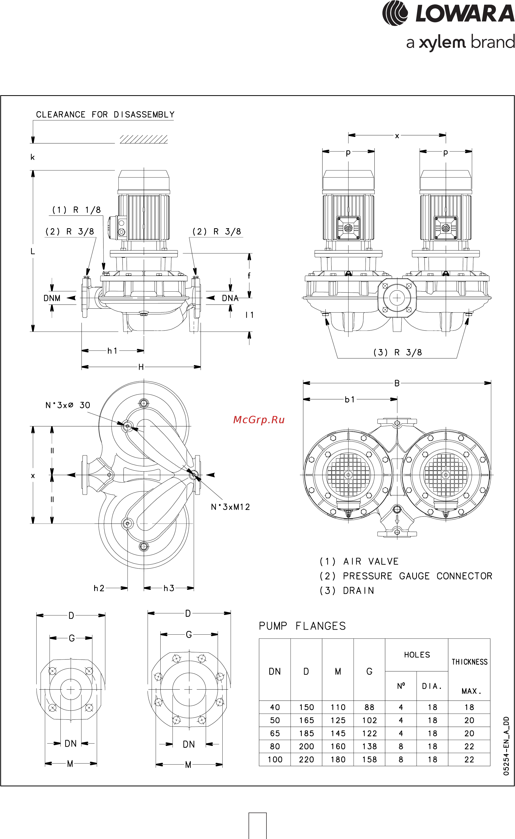 Lowara FC E4 80-250/40/P Технические характеристики онлайн [114/132] 492168