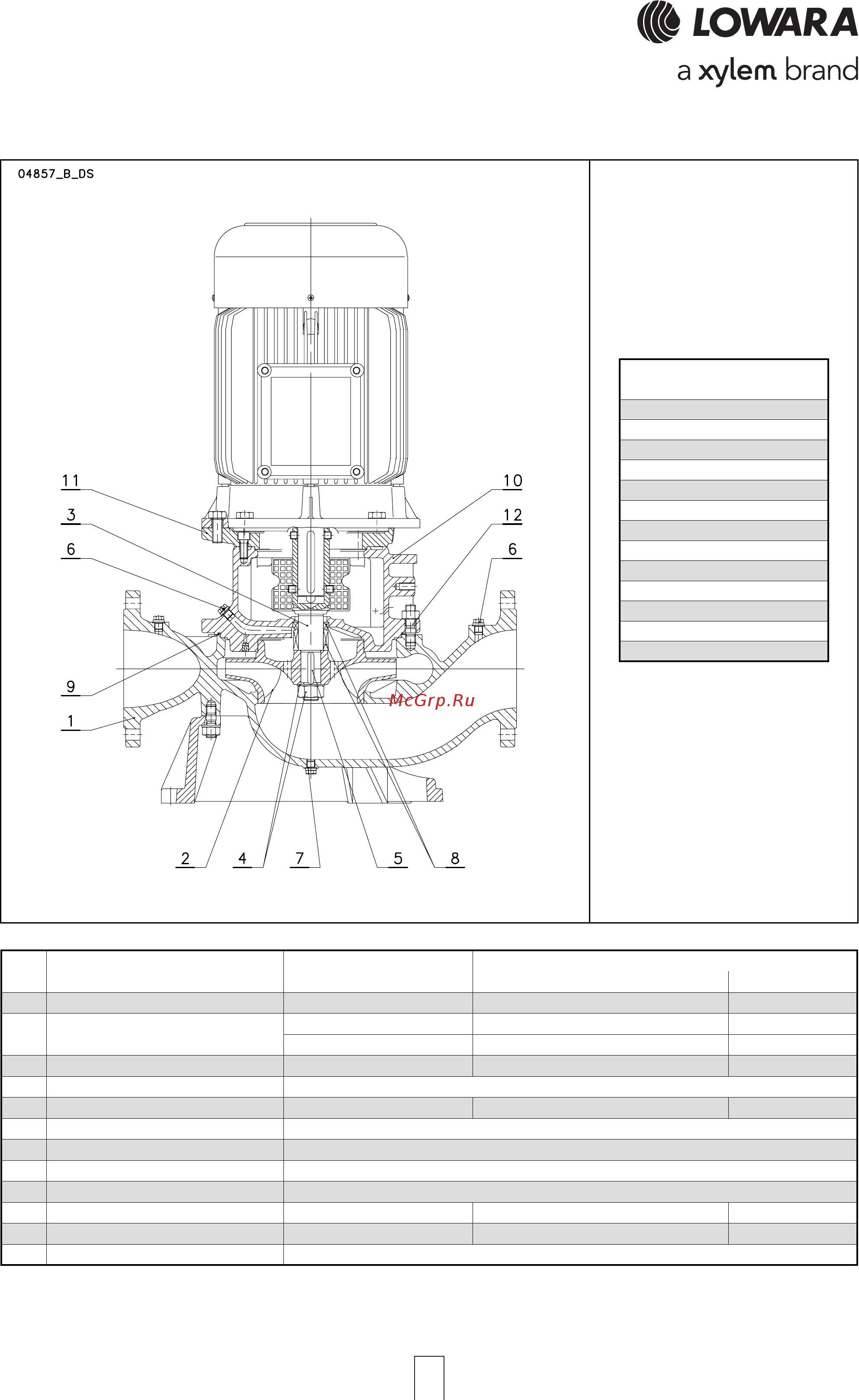 Lowara FC E4 50-200/07/A [13/132] Fc fc fc fc fcs4 series s4 series s4 series s4 series s4 series list of models and t list of models and t list of models and t list of models and t list of models and table of ma able of ma able of ma able of ma able of materials terials terials terials terials
