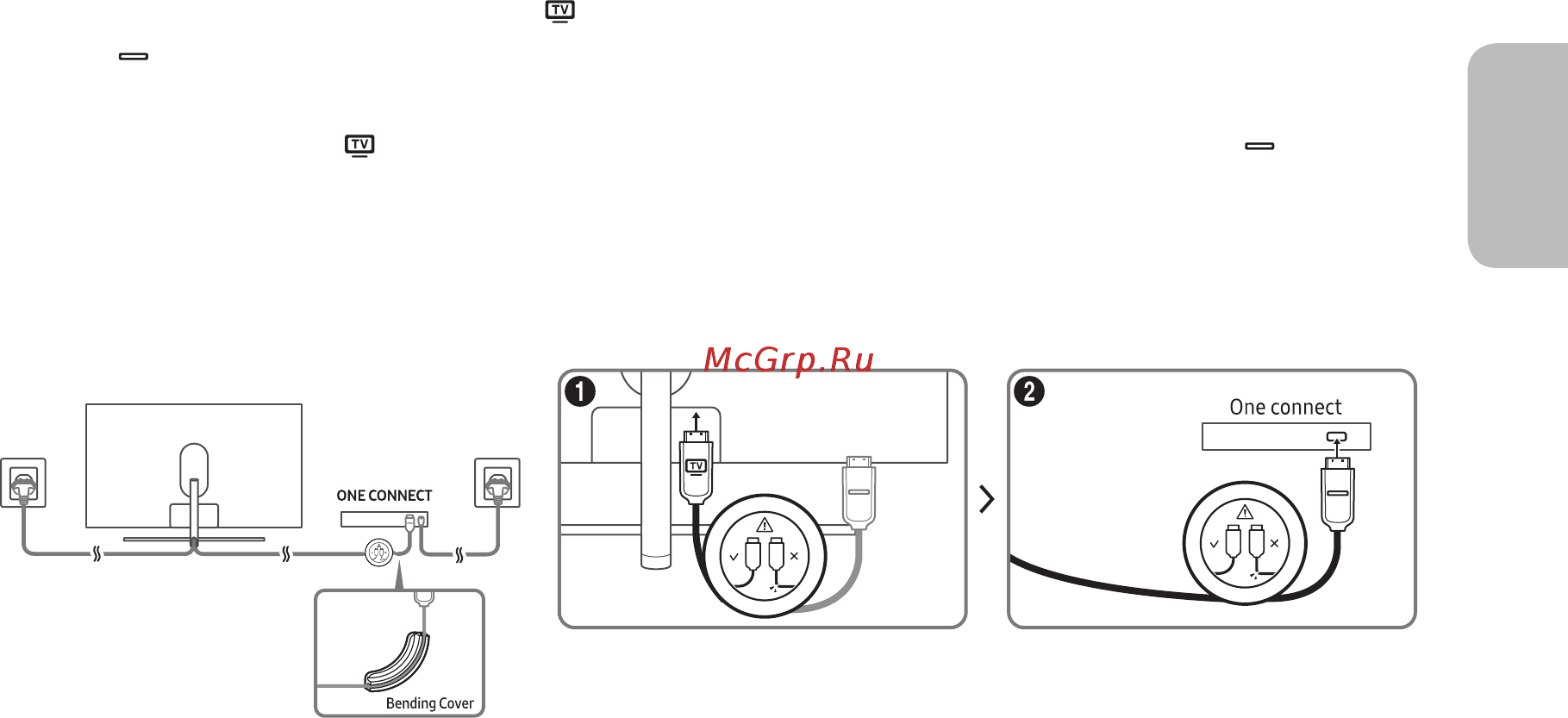 Samsung QE75Q7FAMU [31/100] Connecting the tv to the one connect