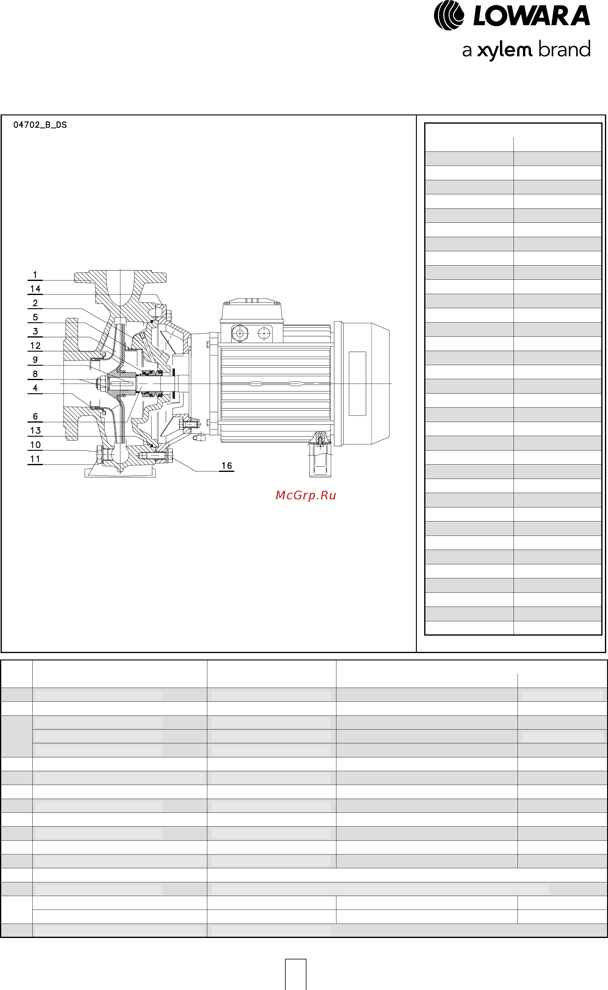Lowara FHE 32-125/07 [11/136] Materiali fhe 32 80