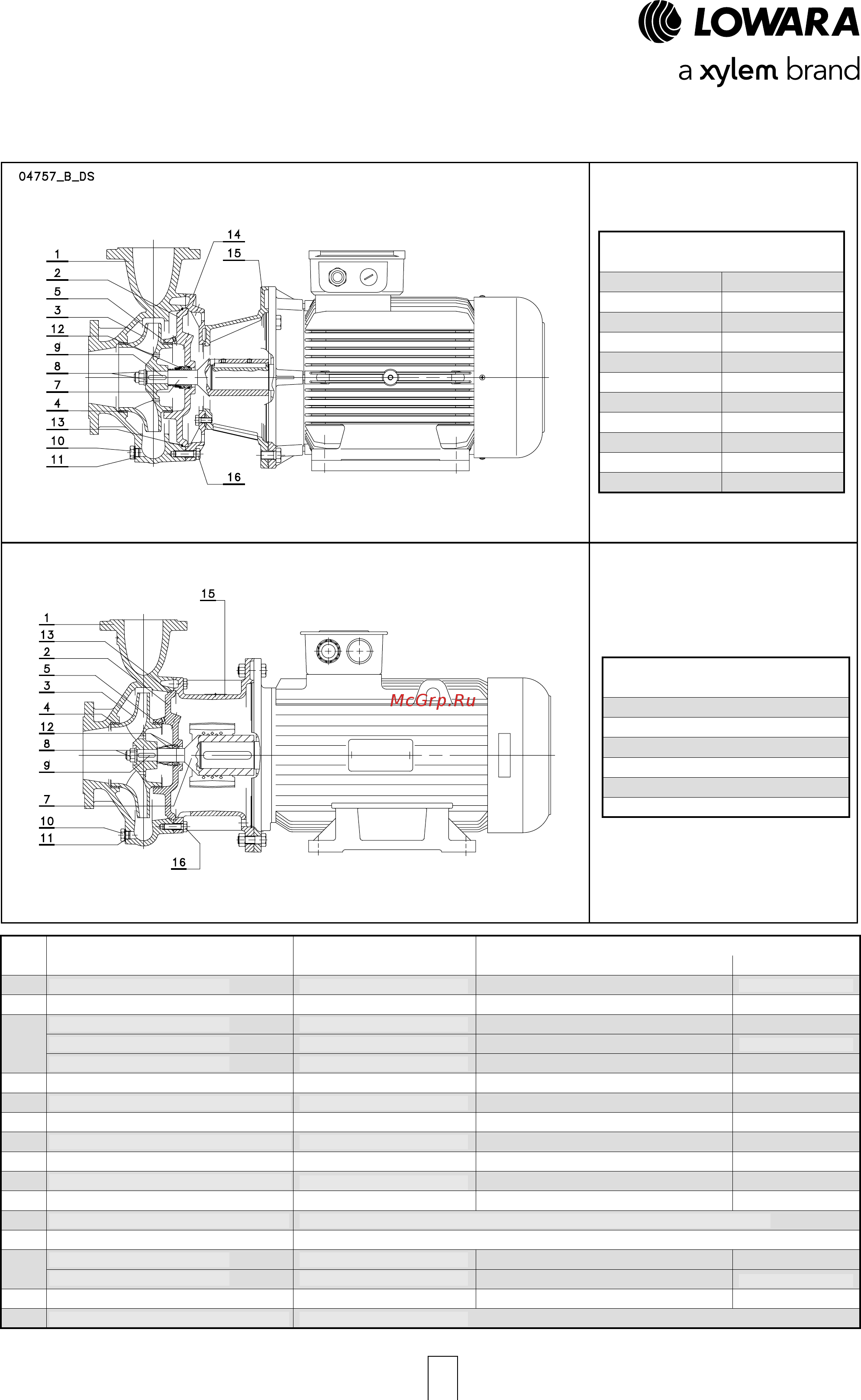 Lowara FHE 40-125/22 [14/136] Шпонка