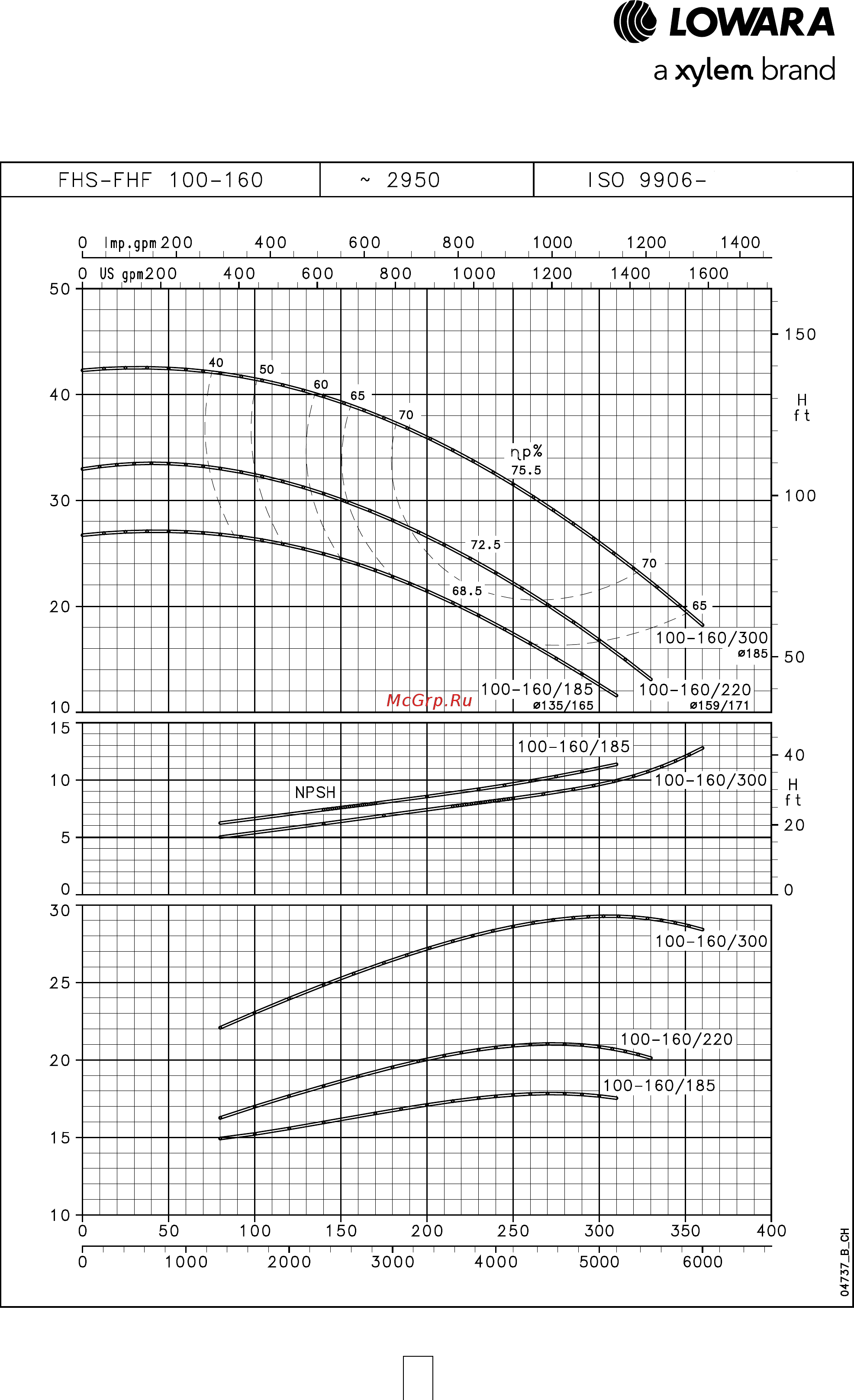 Lowara FHE 40-160/30 [57/136] Серия fhs fhf