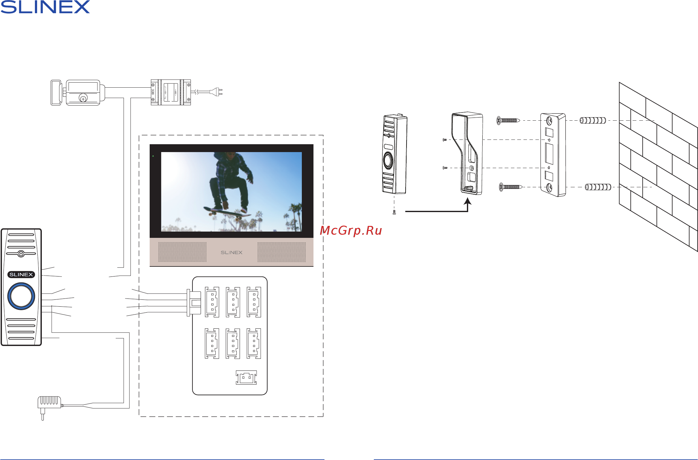 Slinex ML-15HD [5/7] Схема подключения 5 монтаж