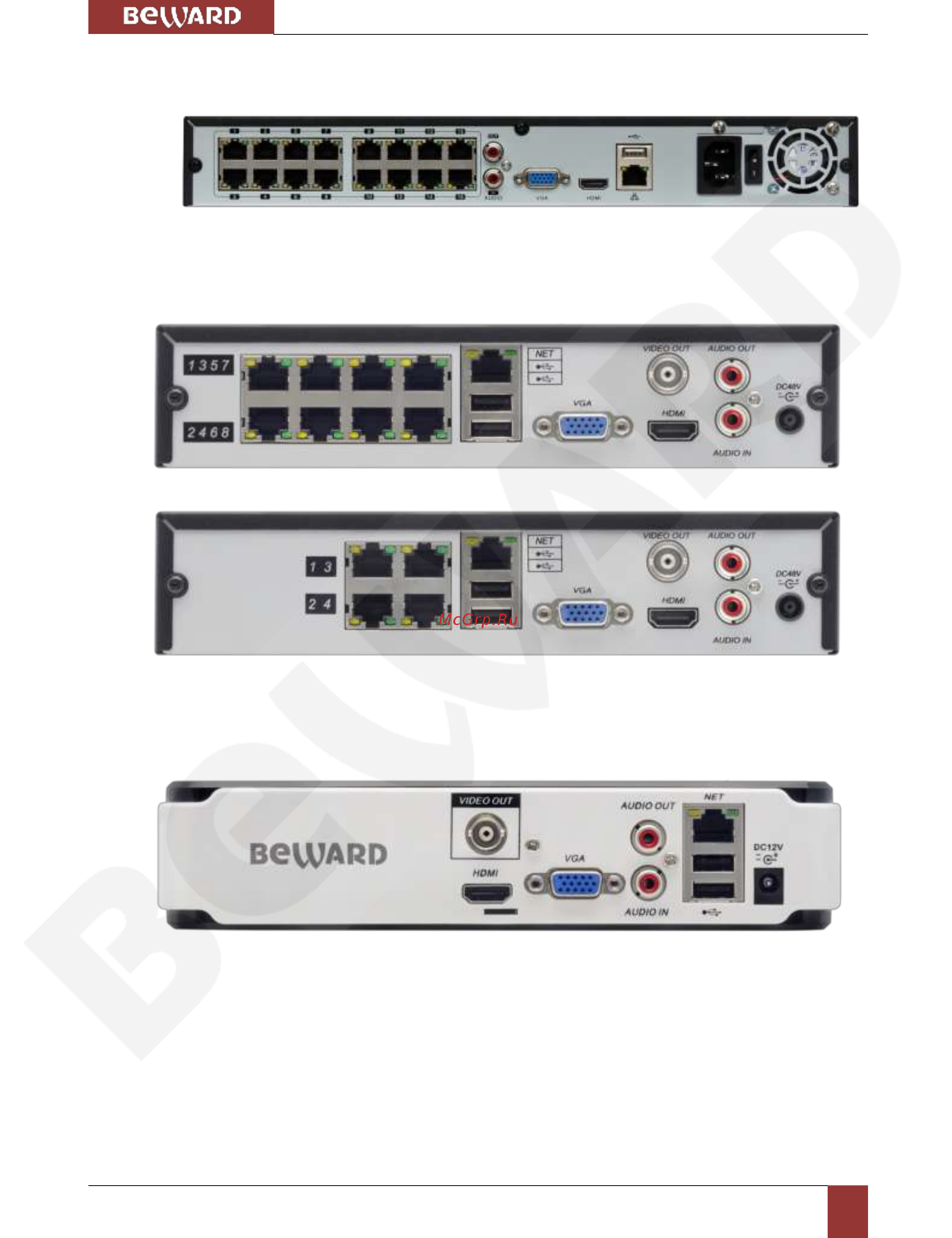 BEWARD BK1232H-P16 [9/79] Задняя панель тип 2