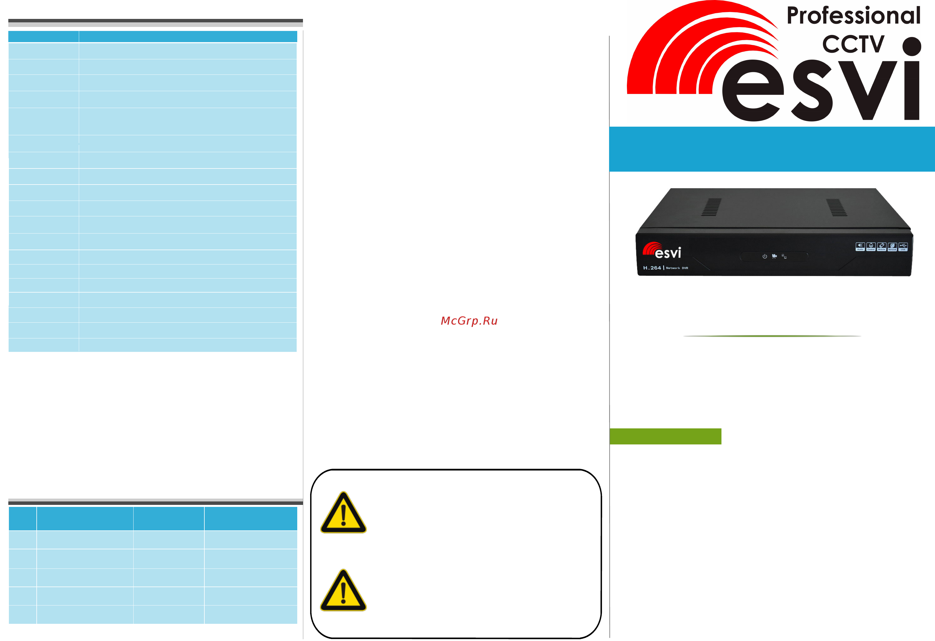 ESVI EVD-8108W-7 Паспорт онлайн