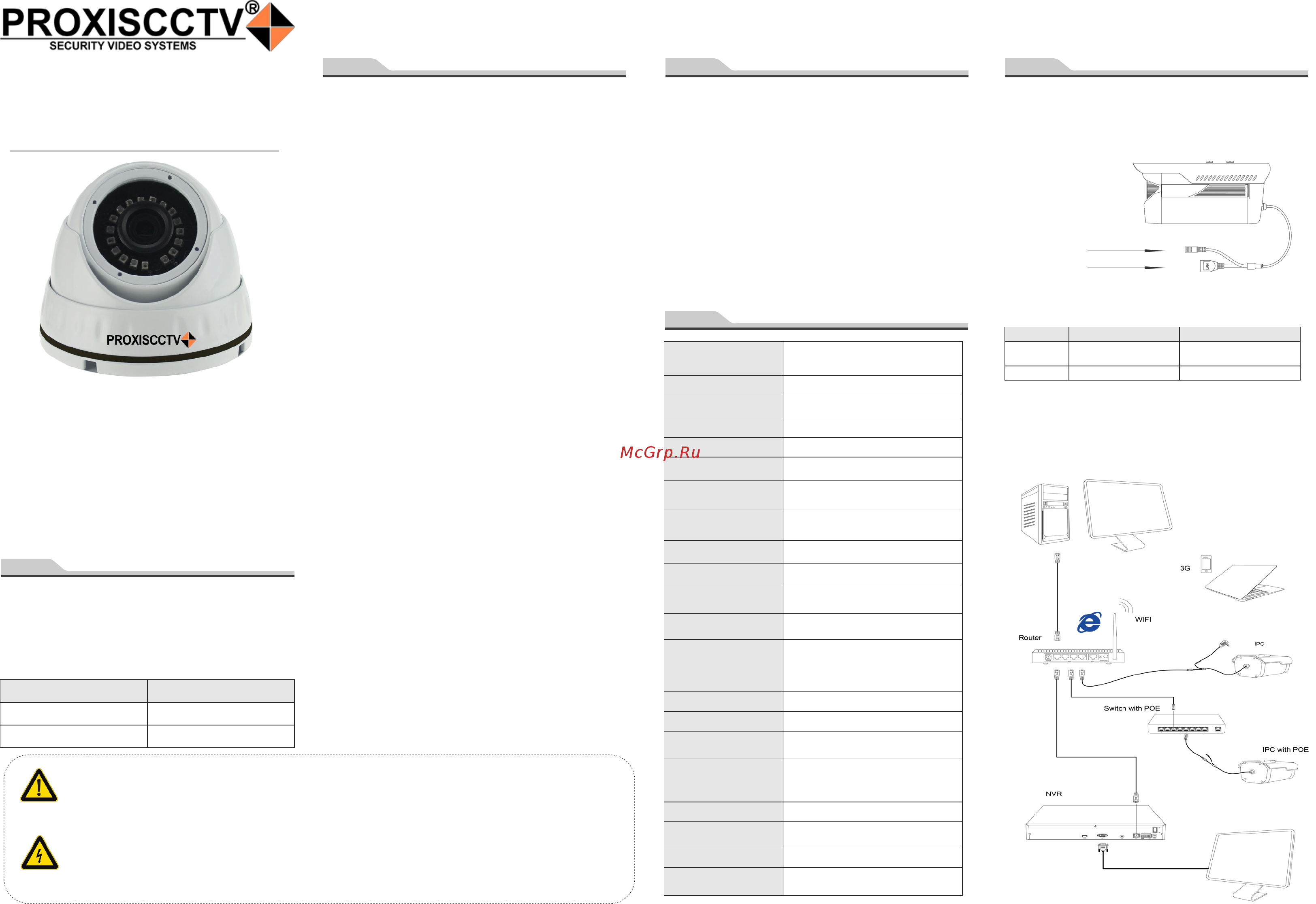 PROXISCCTV PX-IP-DN-SP20-P/A/C (BV) Инструкция по эксплуатации онлайн