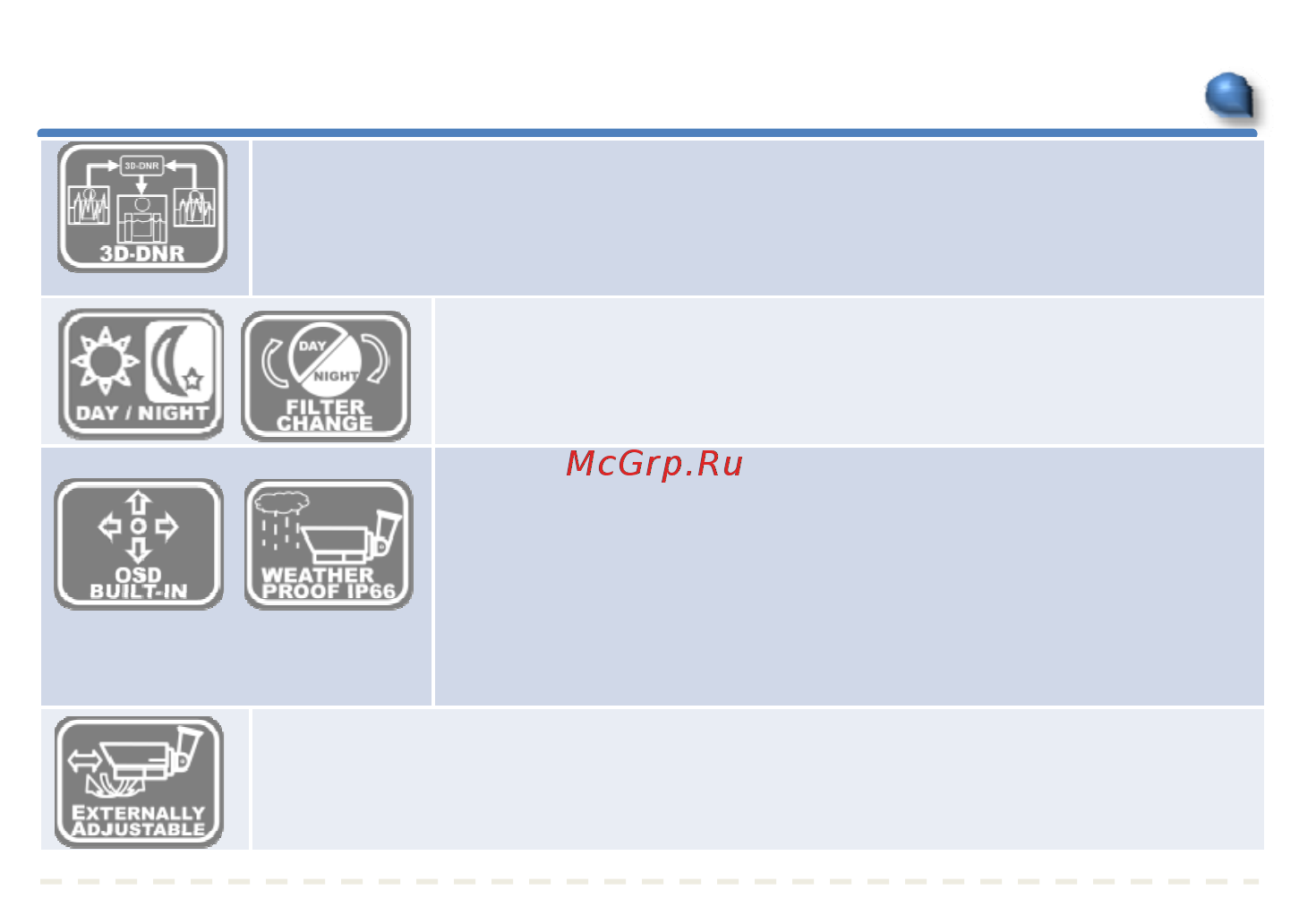 Microdigital MDC-6220TDN-24H [8/41] Возможности возможности