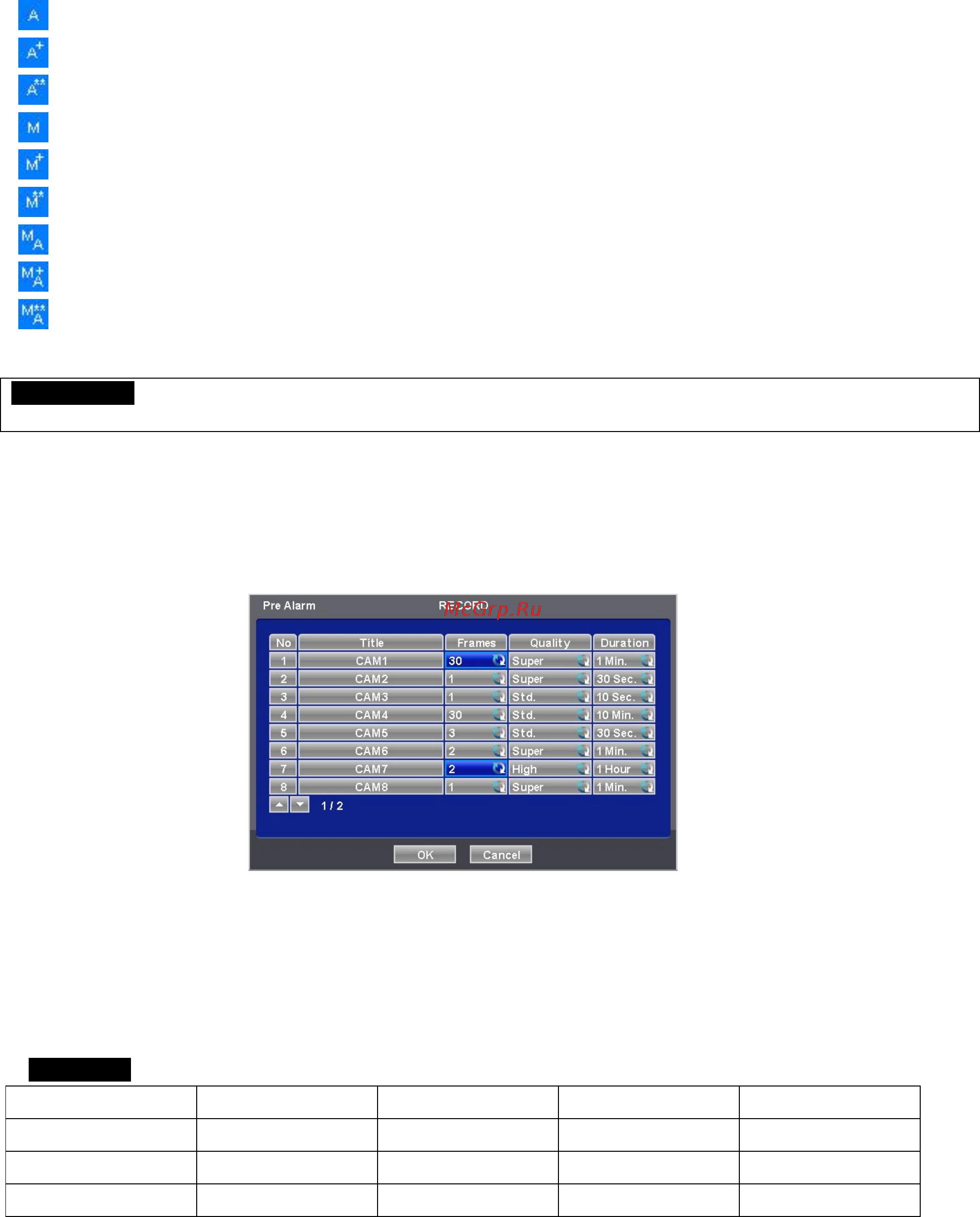 Microdigital MDR-8900 [46/175] Запись перед тревогой