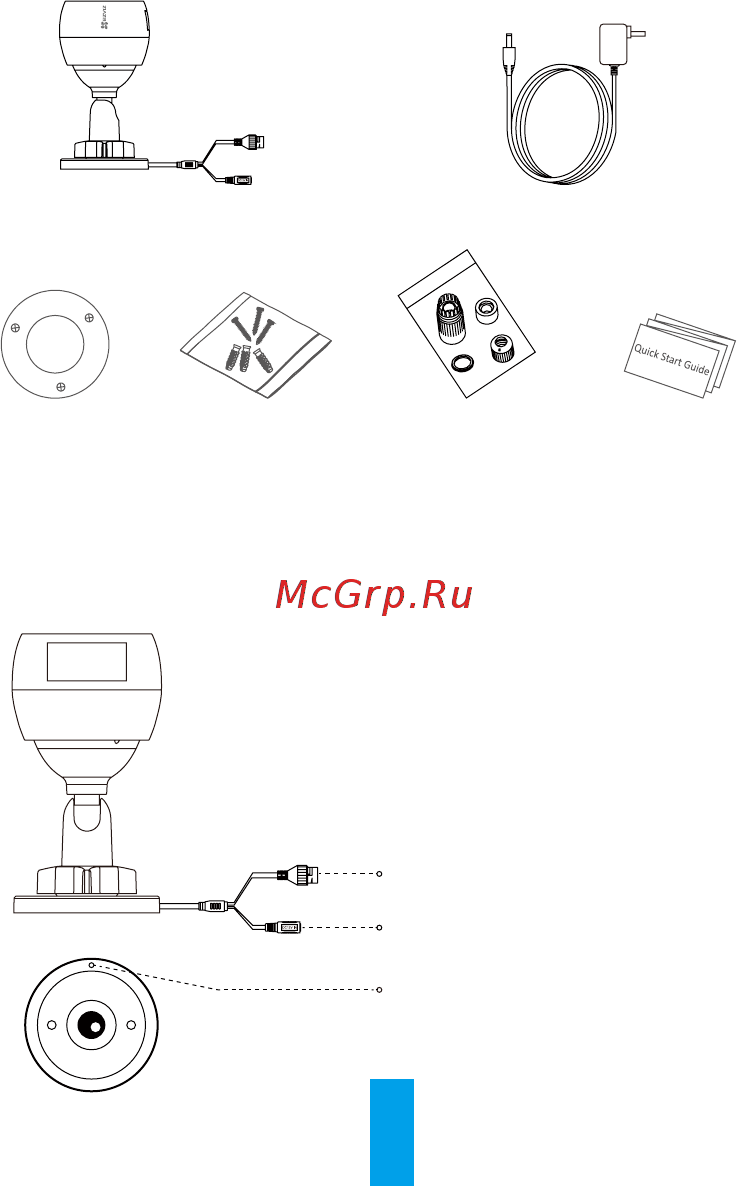 Ezviz CS-CV310-B0-1B2ER [2/6] Основные компоненты