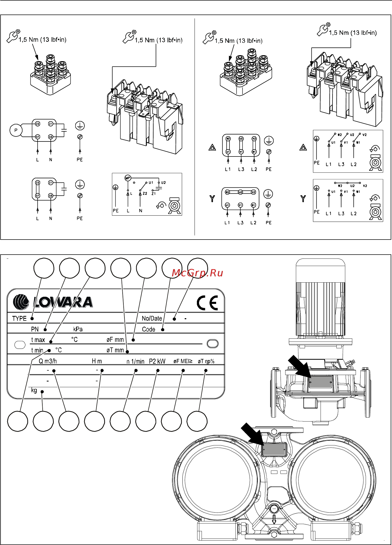 Lowara LNES 40-125/22/P25R CS4 Инструкция по эксплуатации онлайн [402/438] 494496