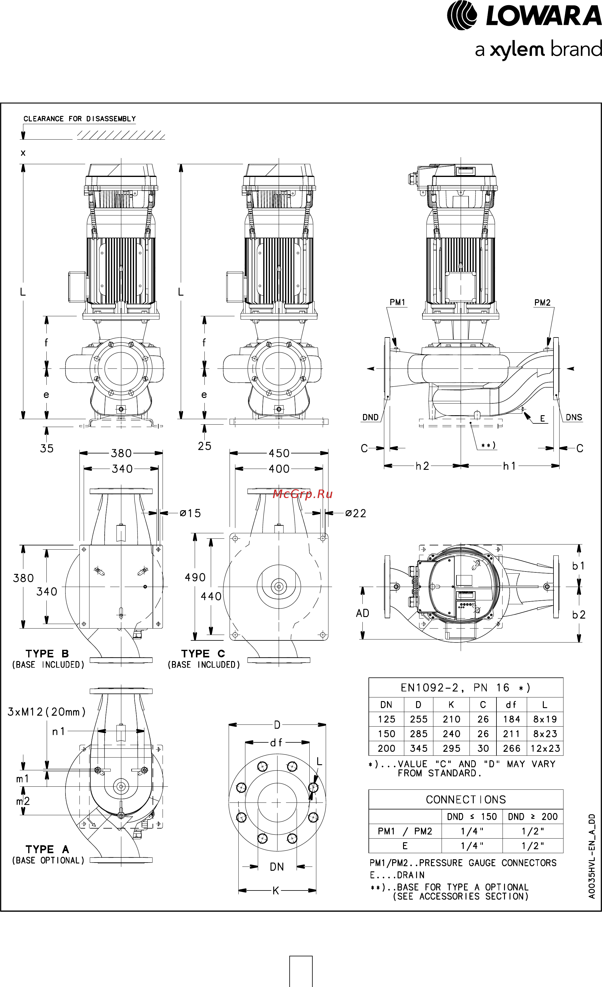 Lowara LNEEH 40-160/02/S45RCS4 Инструкция по эксплуатации онлайн [22/26] 494081