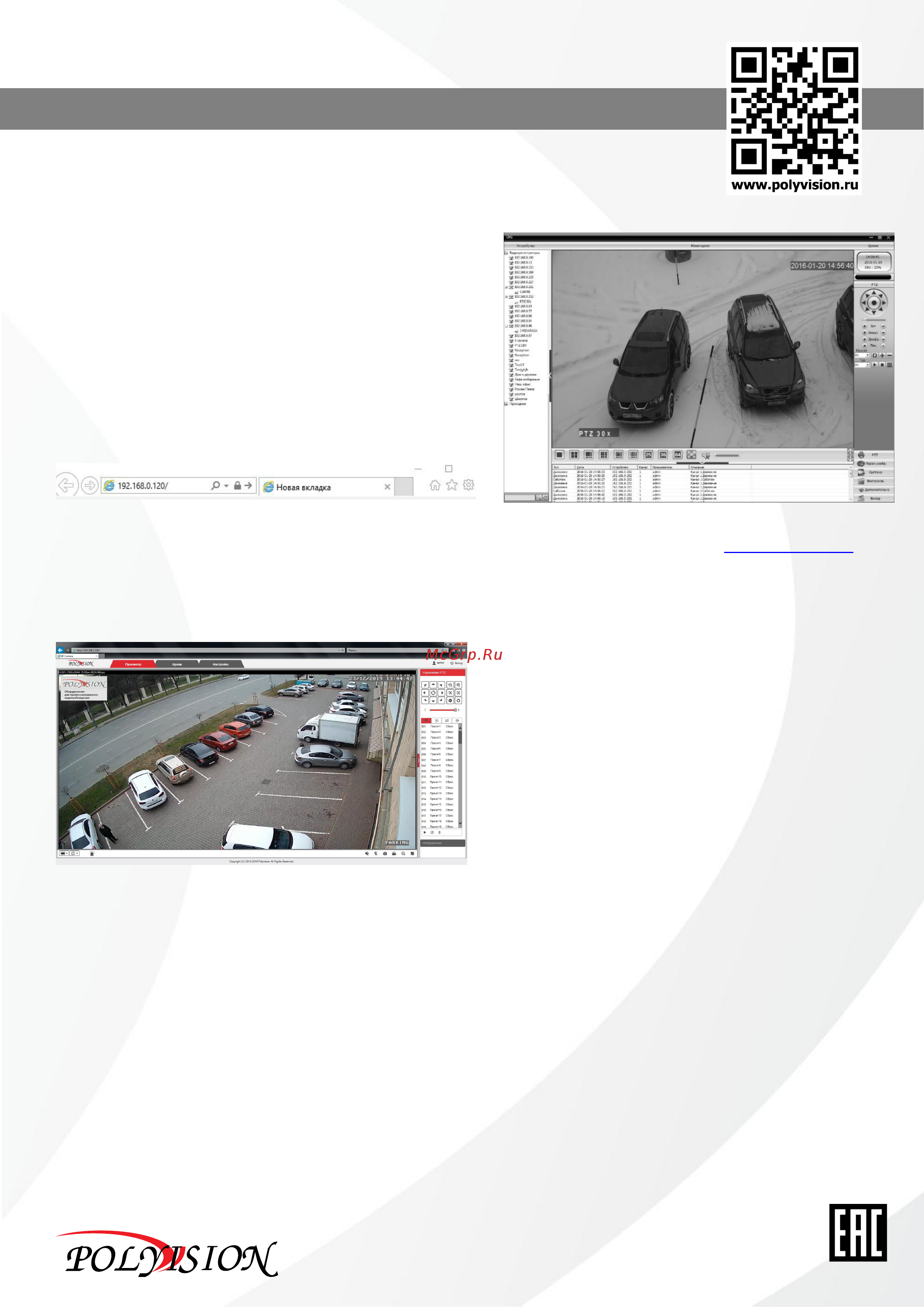 Polyvision PVC-IP2X-DF4MPAF [7/8] Серия видеокамер pvc ip2x