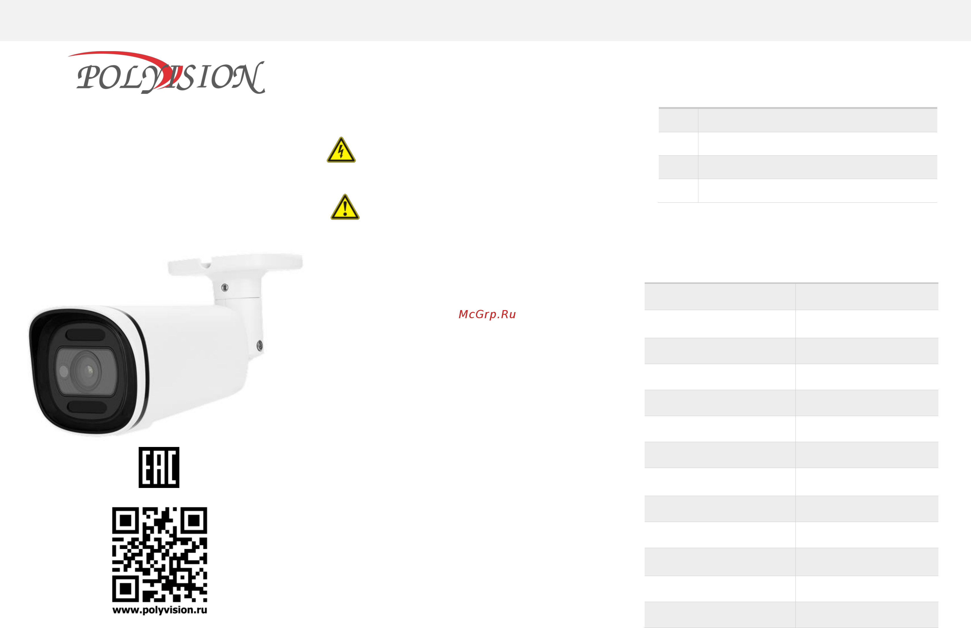 Polyvision PVC-IP2X-Z5MPAI Технический паспорт онлайн