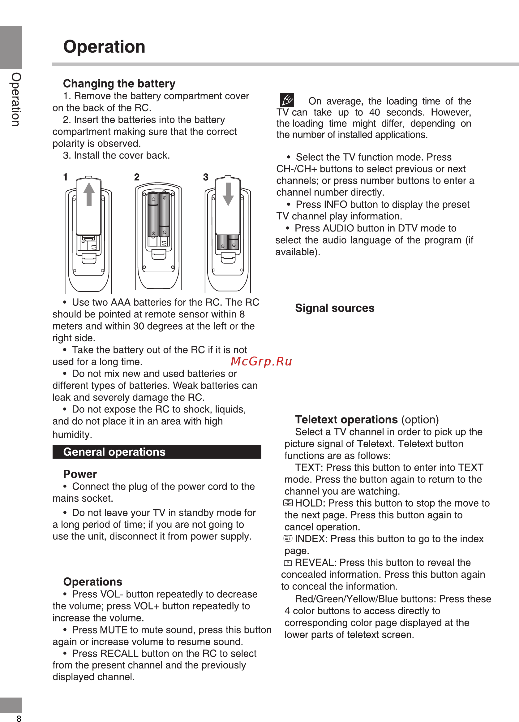 Telefunken TF-LED32S98T2S Инструкция по эксплуатации онлайн [8/40] 494558
