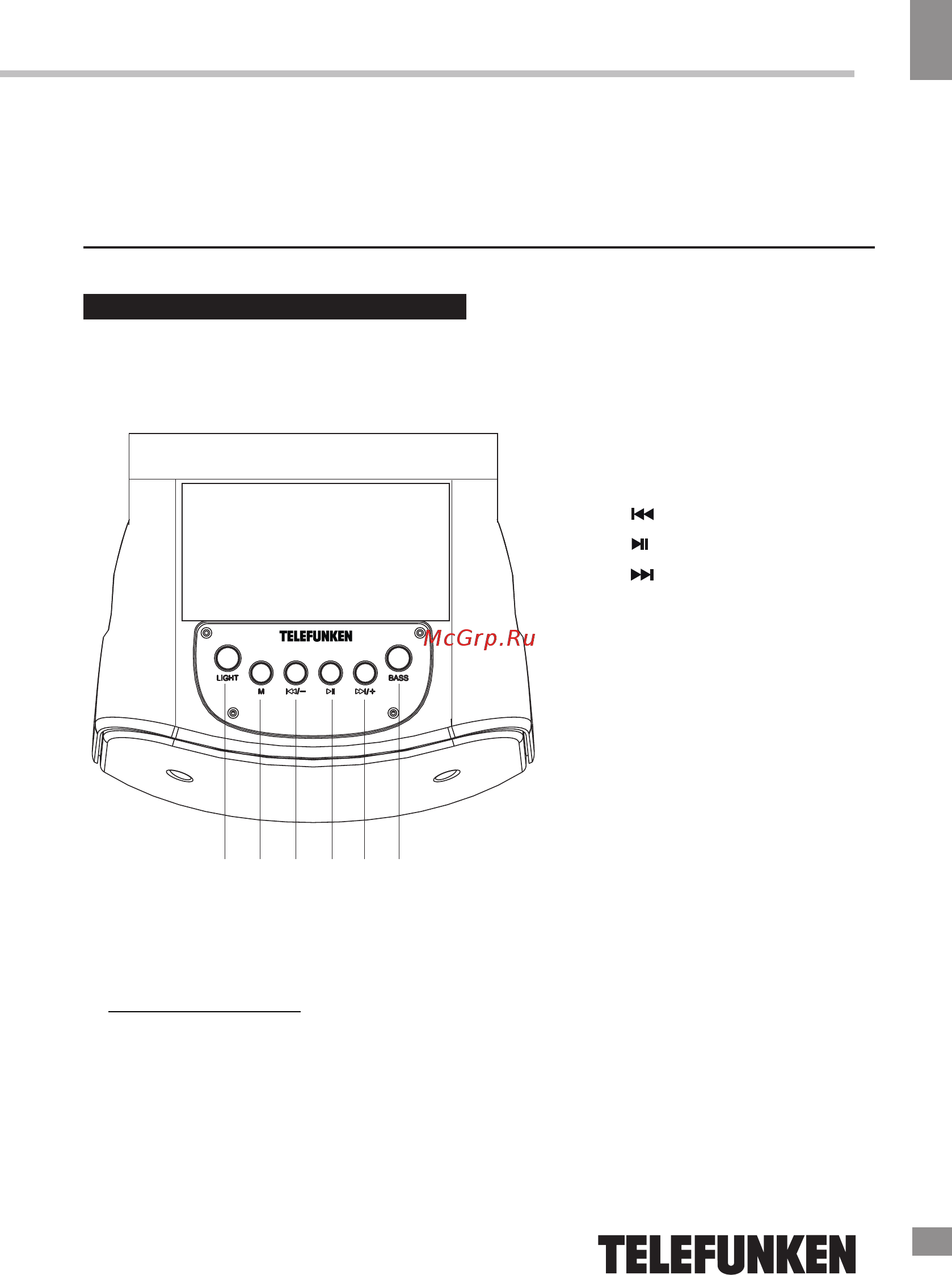 Telefunken TF-PS2103 [3/16] Instruction manual