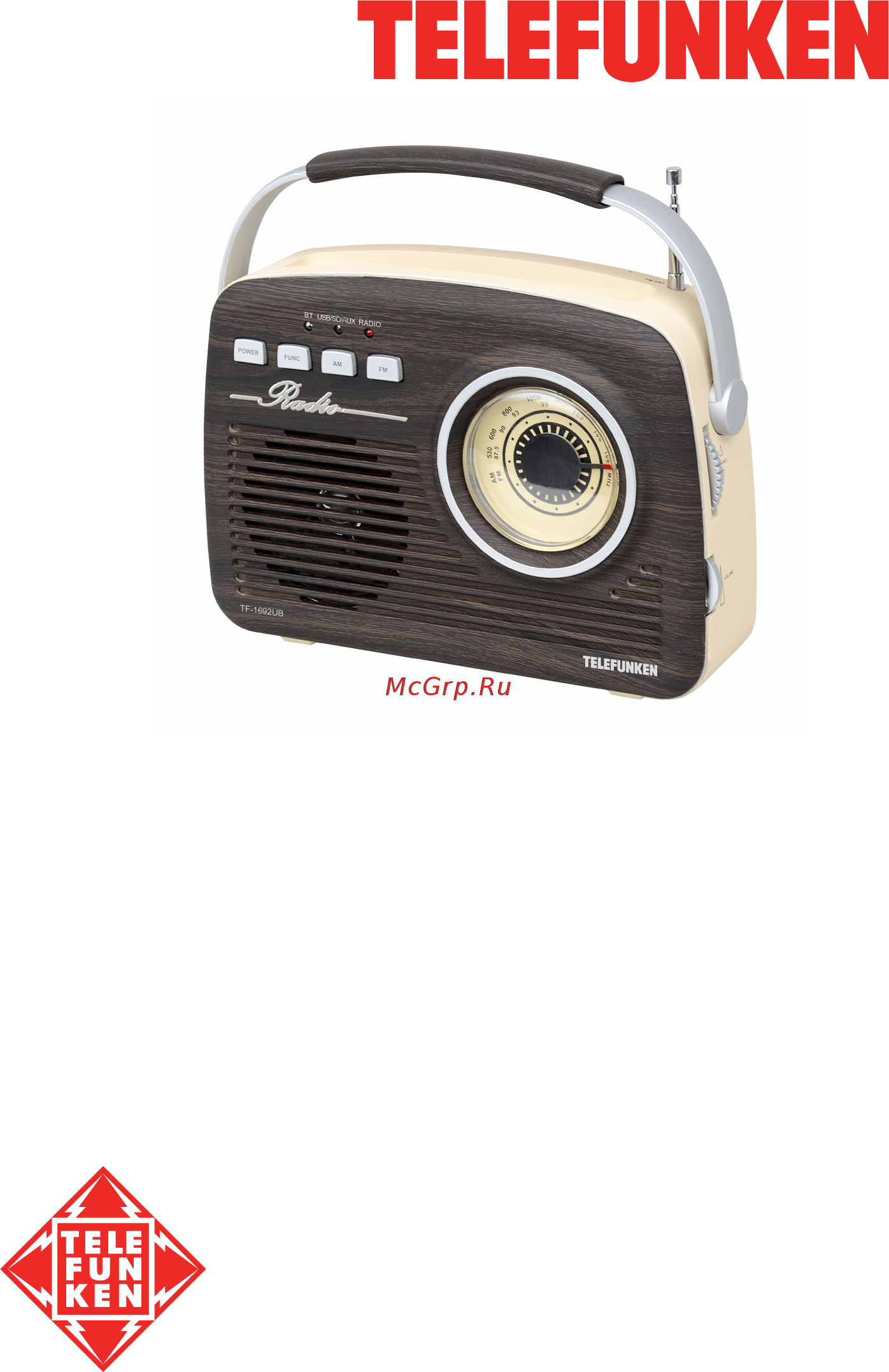 Telefunken TF-1692UB Инструкция по эксплуатации онлайн