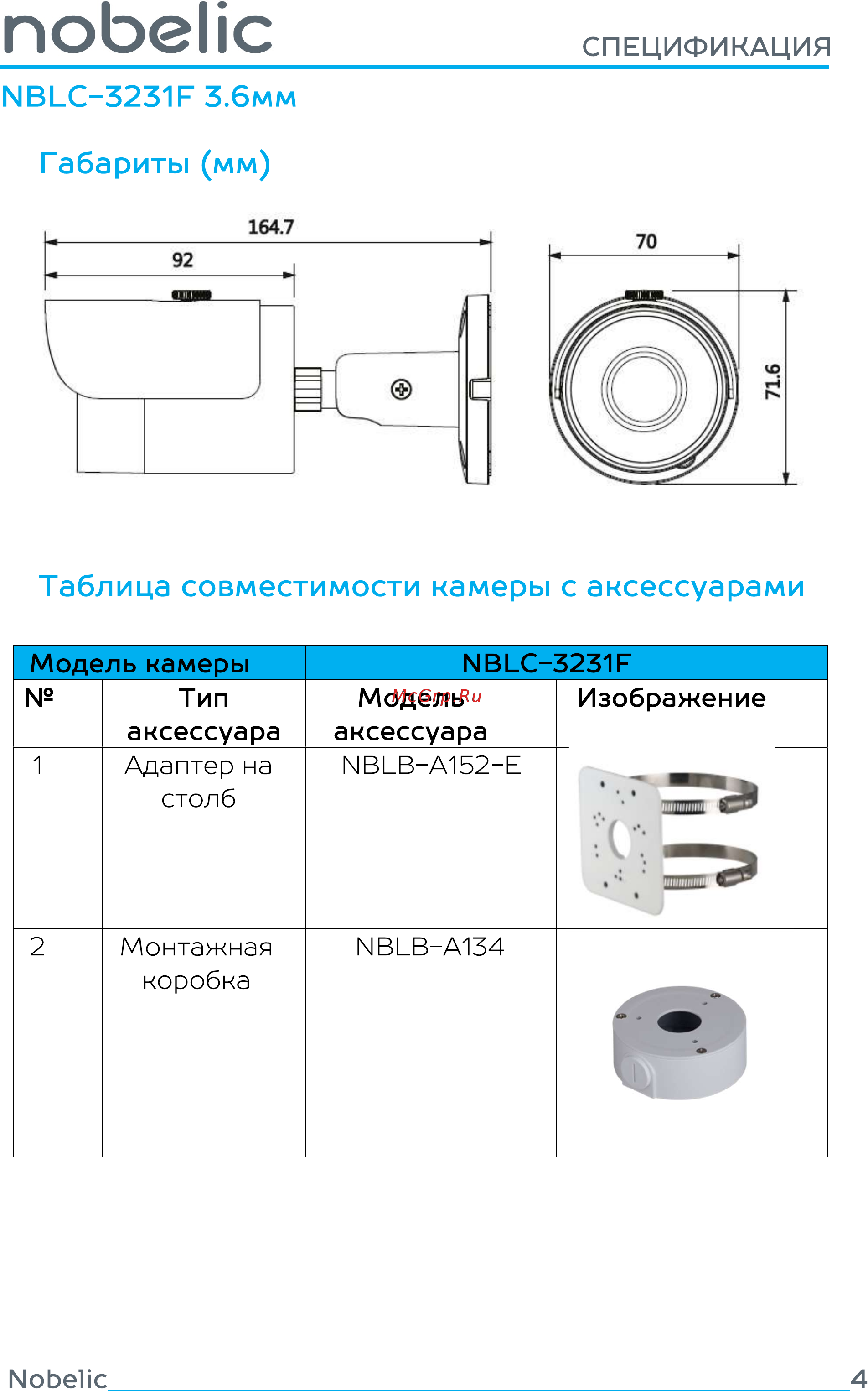 Nobelic NBLC-3231F 3.6 mm [4/5] Поьенс