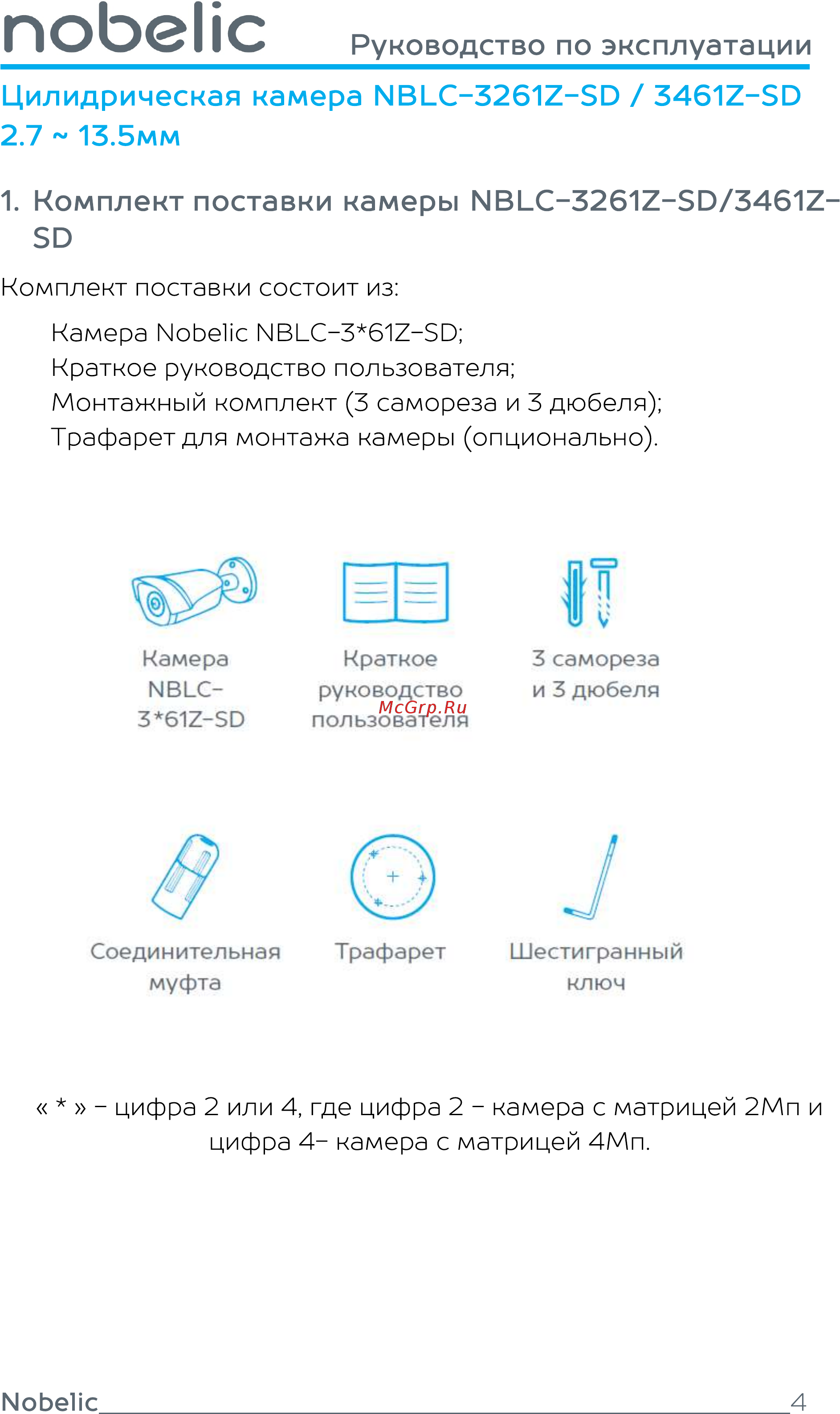 Nobelic NBLC-3461Z-SD [4/22] Руководство по эксплуатации