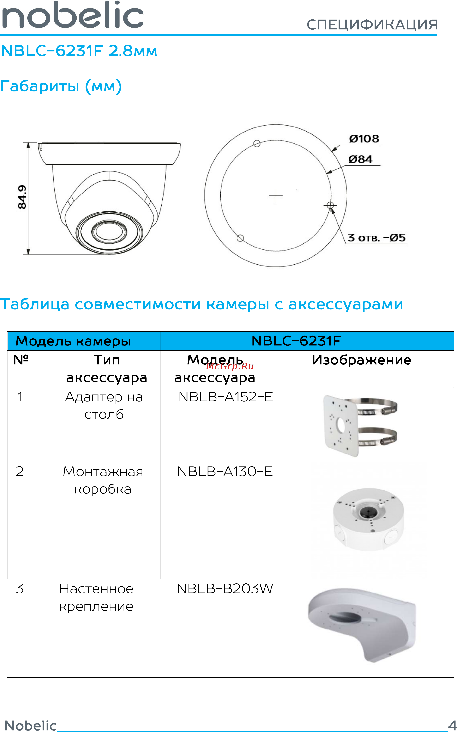 Nobelic NBLC-6231F 2.8 mm [4/5] Поьенс